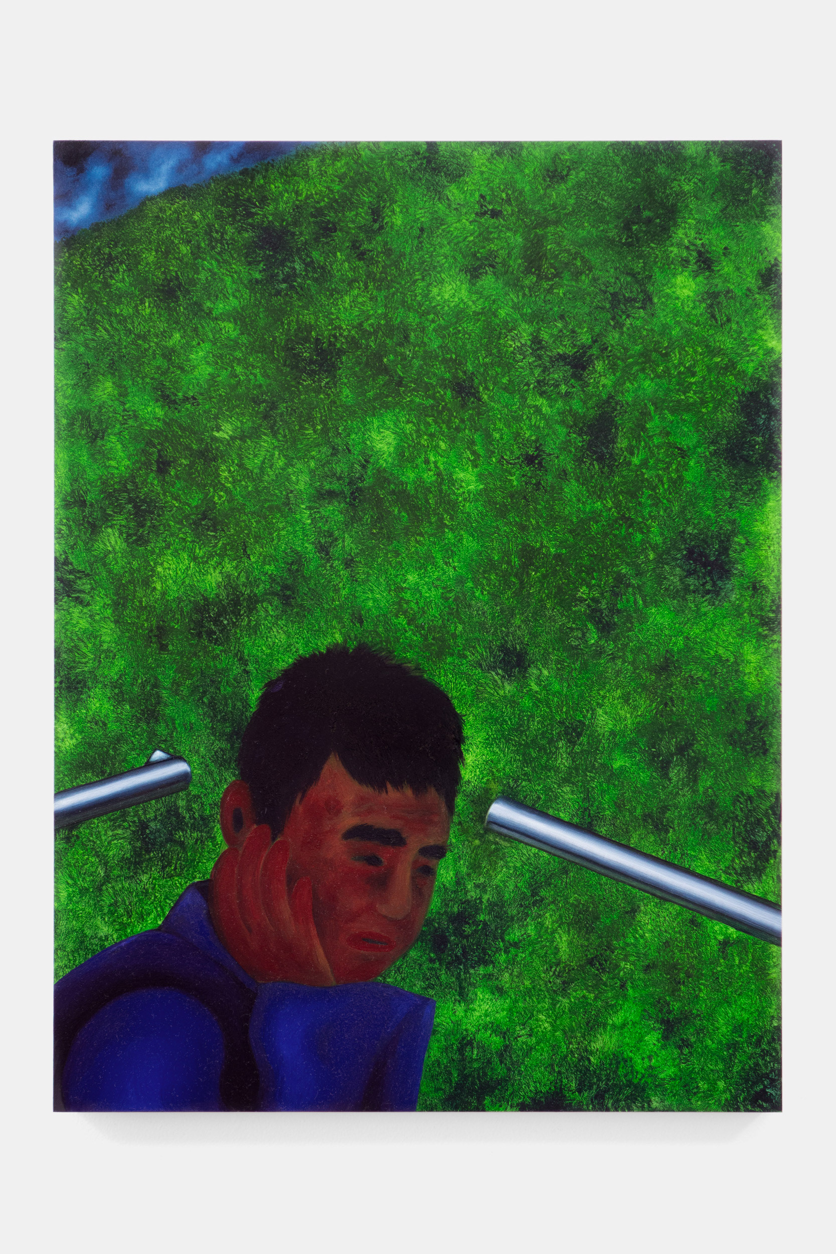 "Cul-de-sac", 2025, oil on wood panel, 24x18 inches