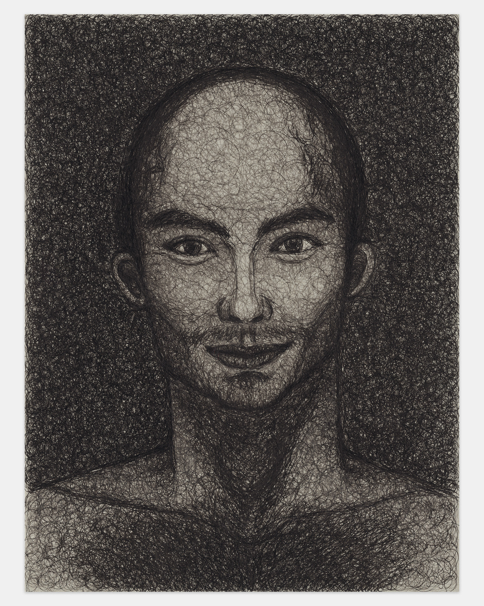 "N (From Memory)" I, 2023, ink on paper, 12x9 inches