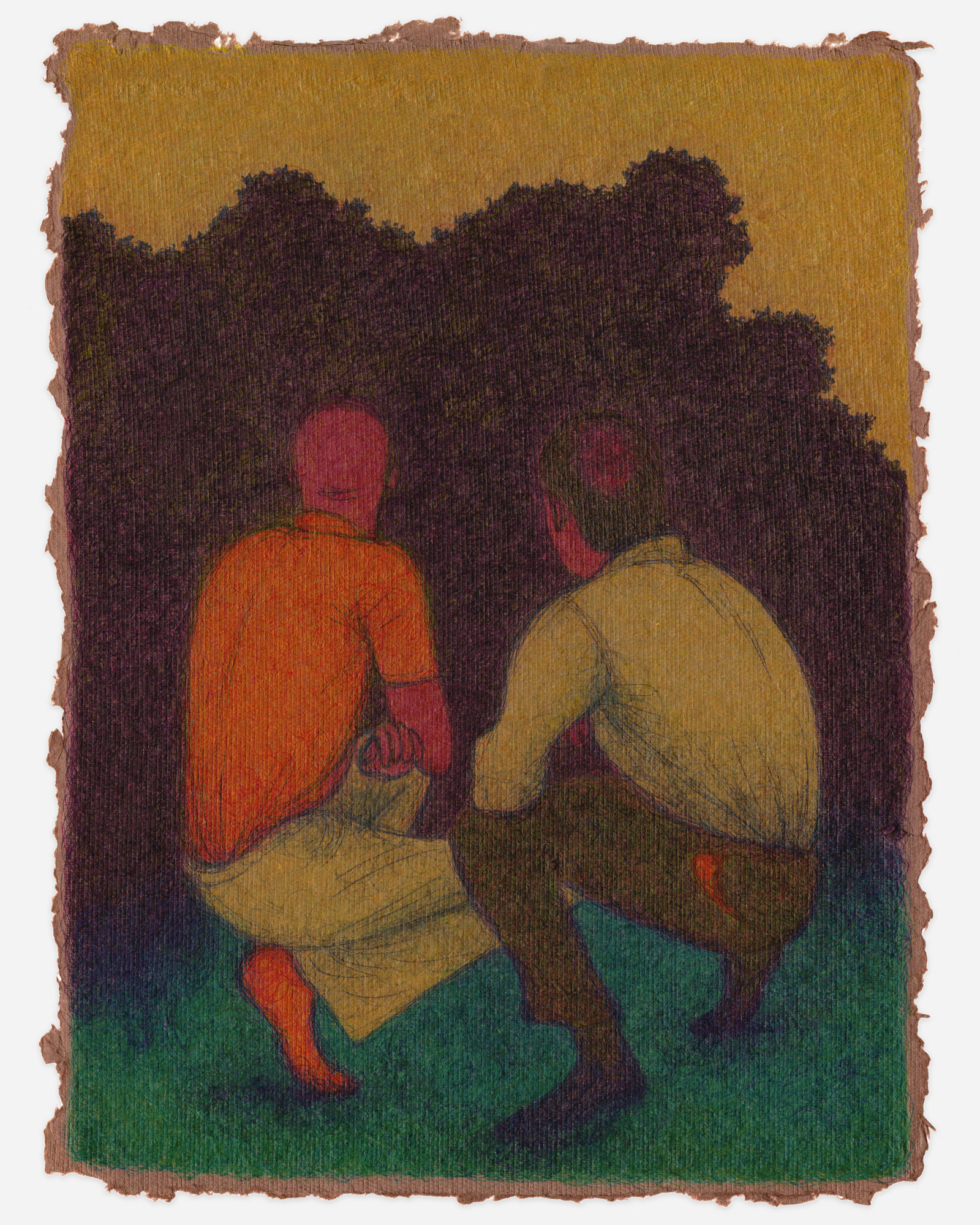"Psalm 10.1", 2026, ink on paper, 12.5x9.5 inches