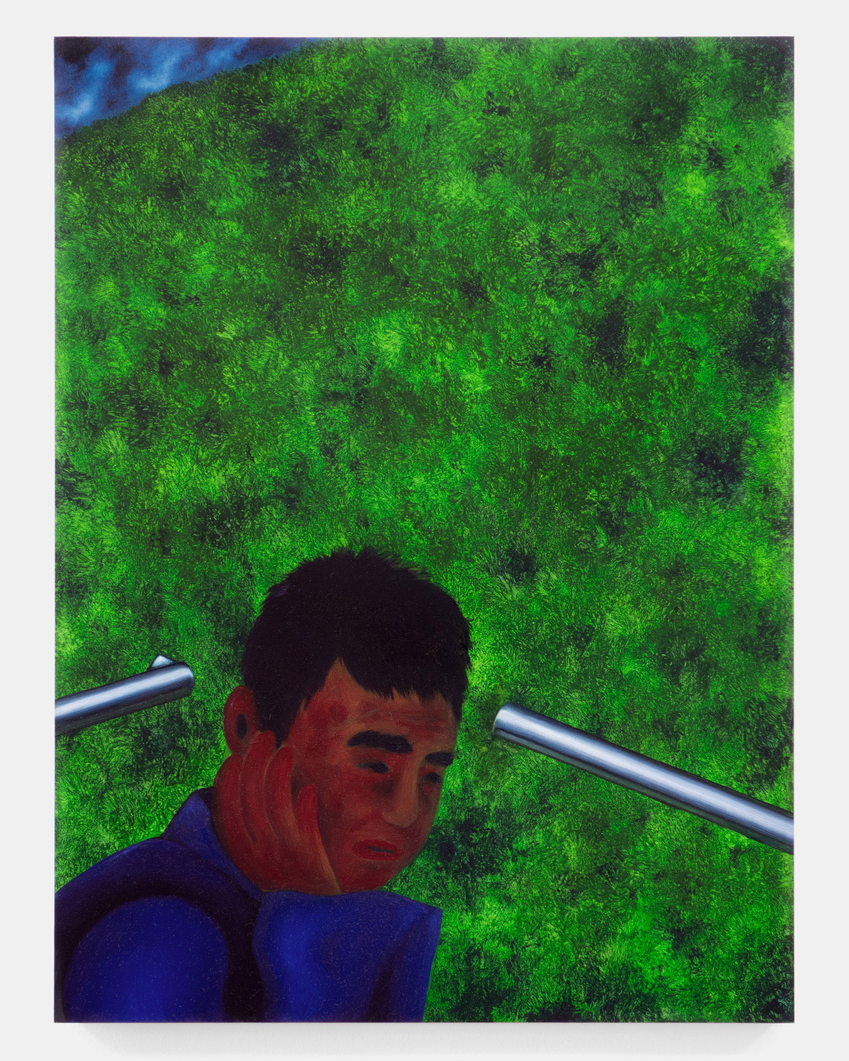 "Cul-de-sac", 2025, oil on wood panel, 24x18 inches