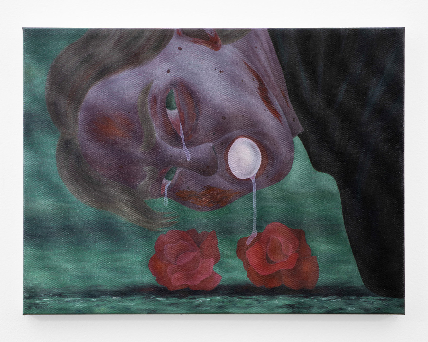 "No Es Pecado", 2021, oil on canvas, 12x16 inches