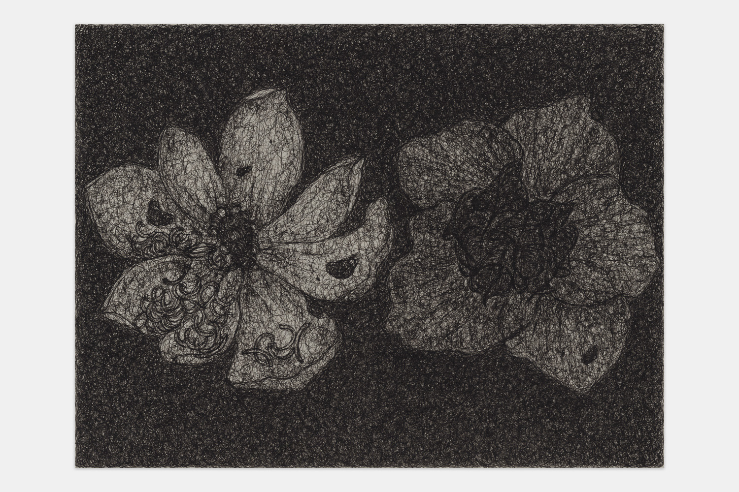 "Mystery of a Friendship", 2024, ink on paper, 9x12 inches