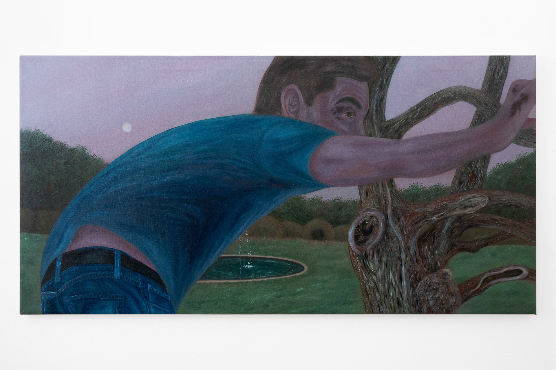 "I'm Not in Fear", 2022, oil on canvas, 24x48 inches