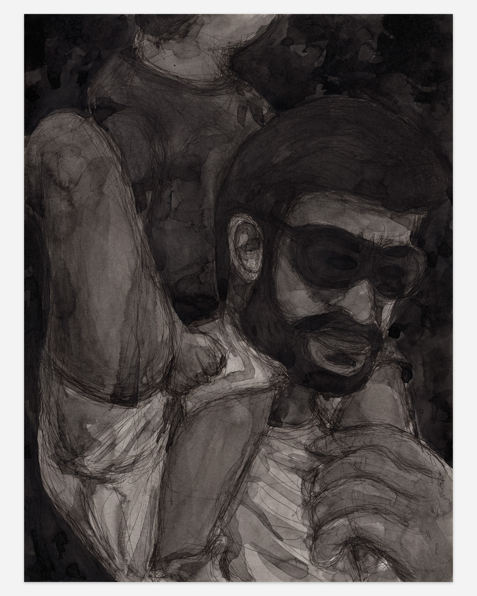 "Demur", 2021, ink on paper, 12x9 inches