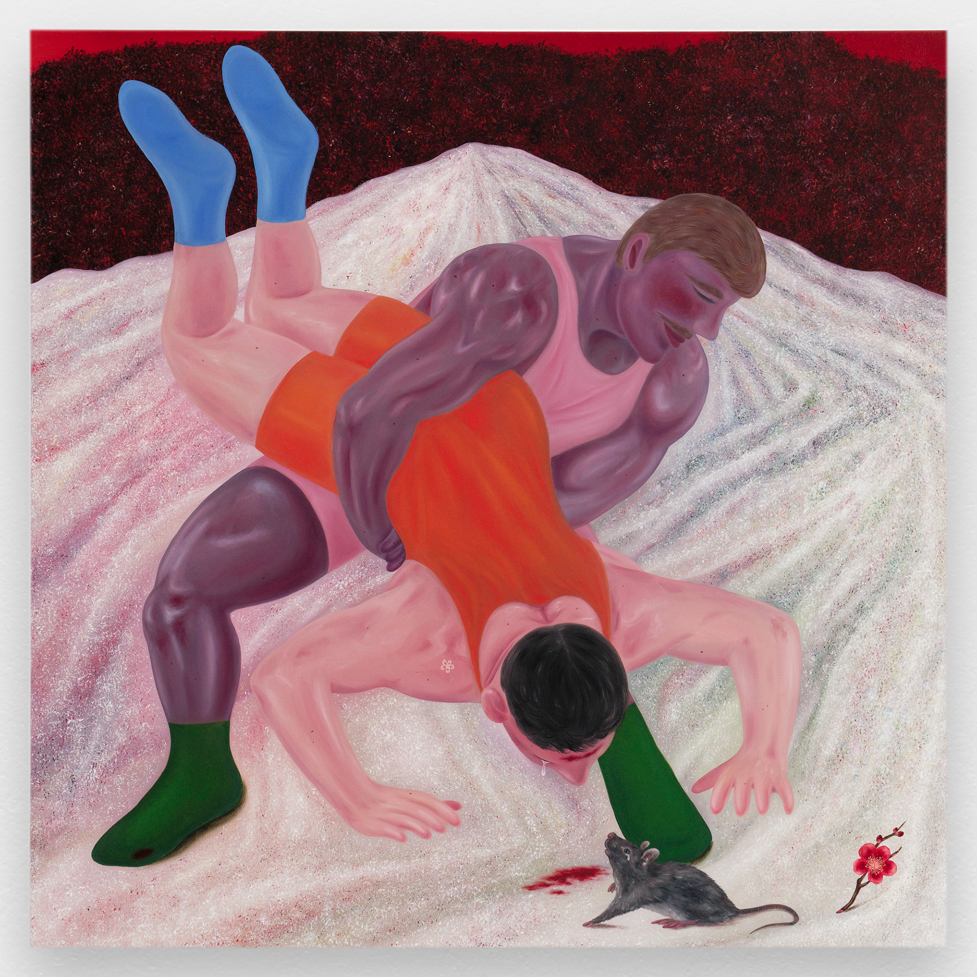 "I’ve Witnessed Your Suffering (Brothers in Arms III)", 2022, oil on canvas, 48x48 inches
