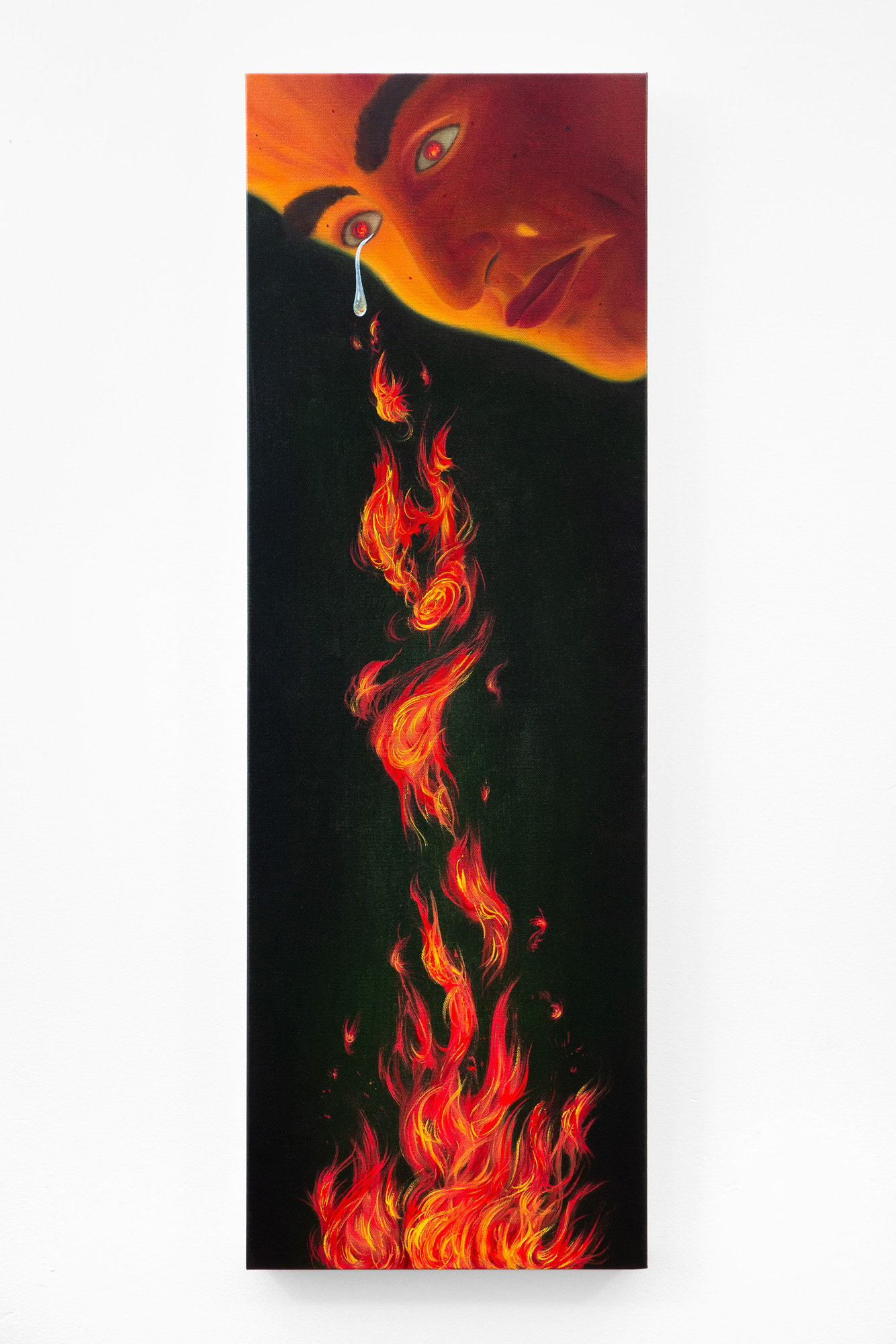 "Mystery of Trust", 2022, oil on canvas, 12x36 inches