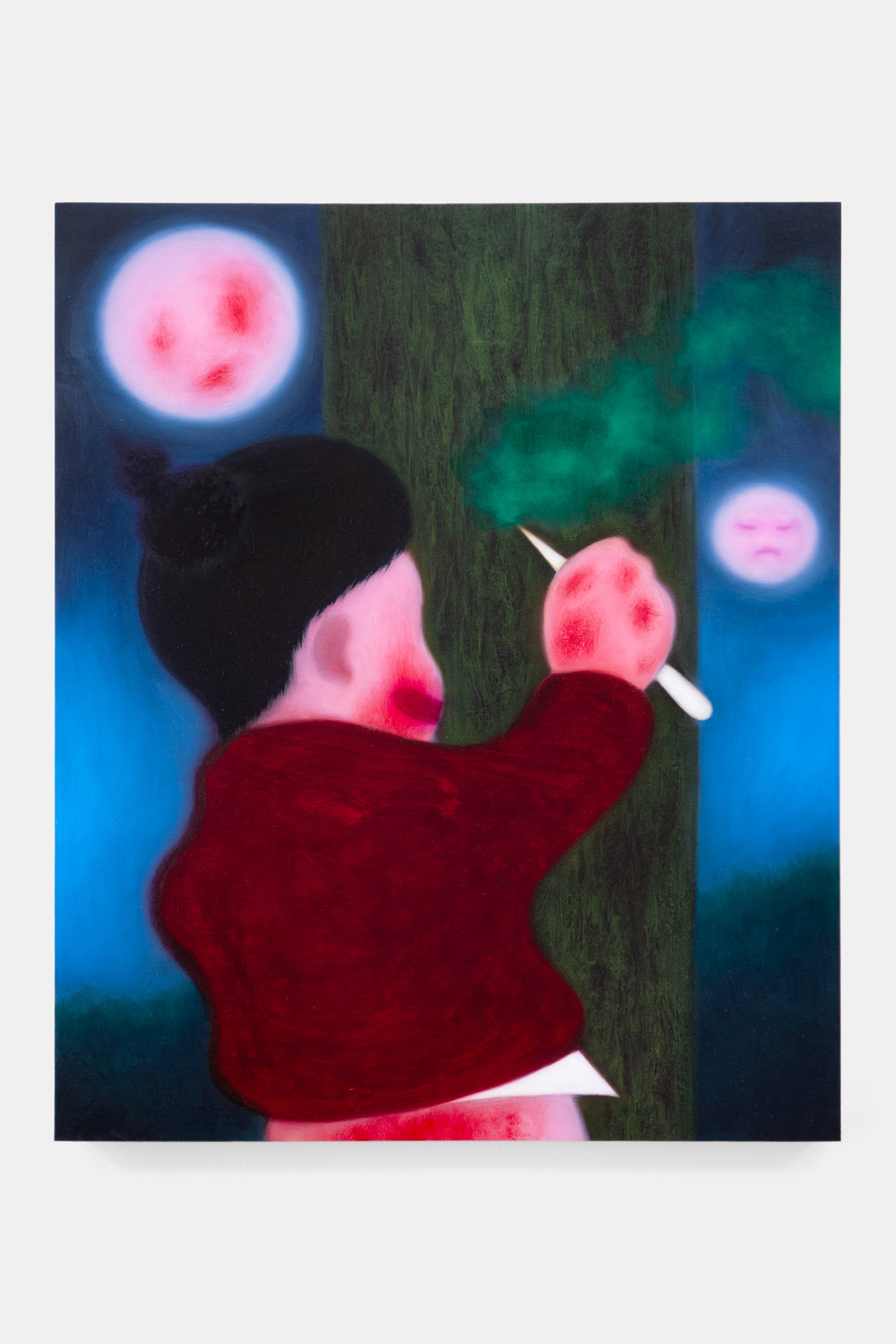 "The Divided Self", 2026, oil on wood panel, 24x20 inches