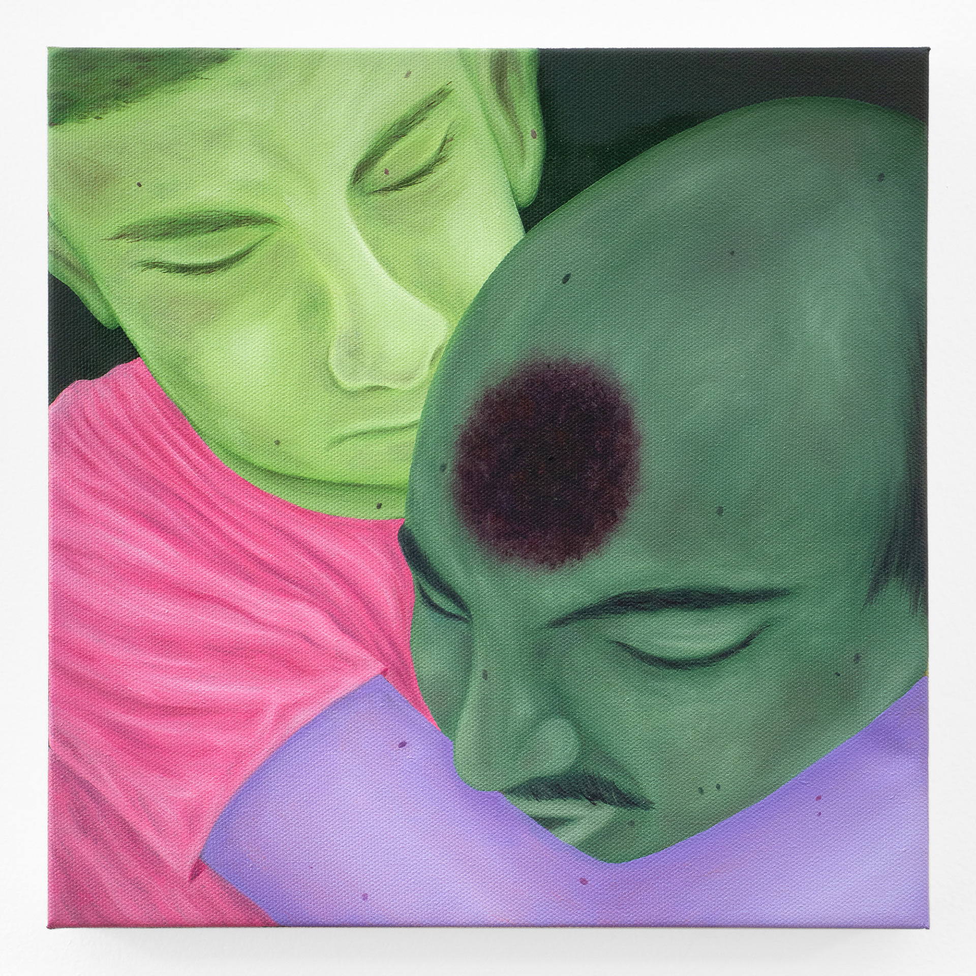 "I Know How It Hurts" III, 2022, oil on canvas, 12x12 inches