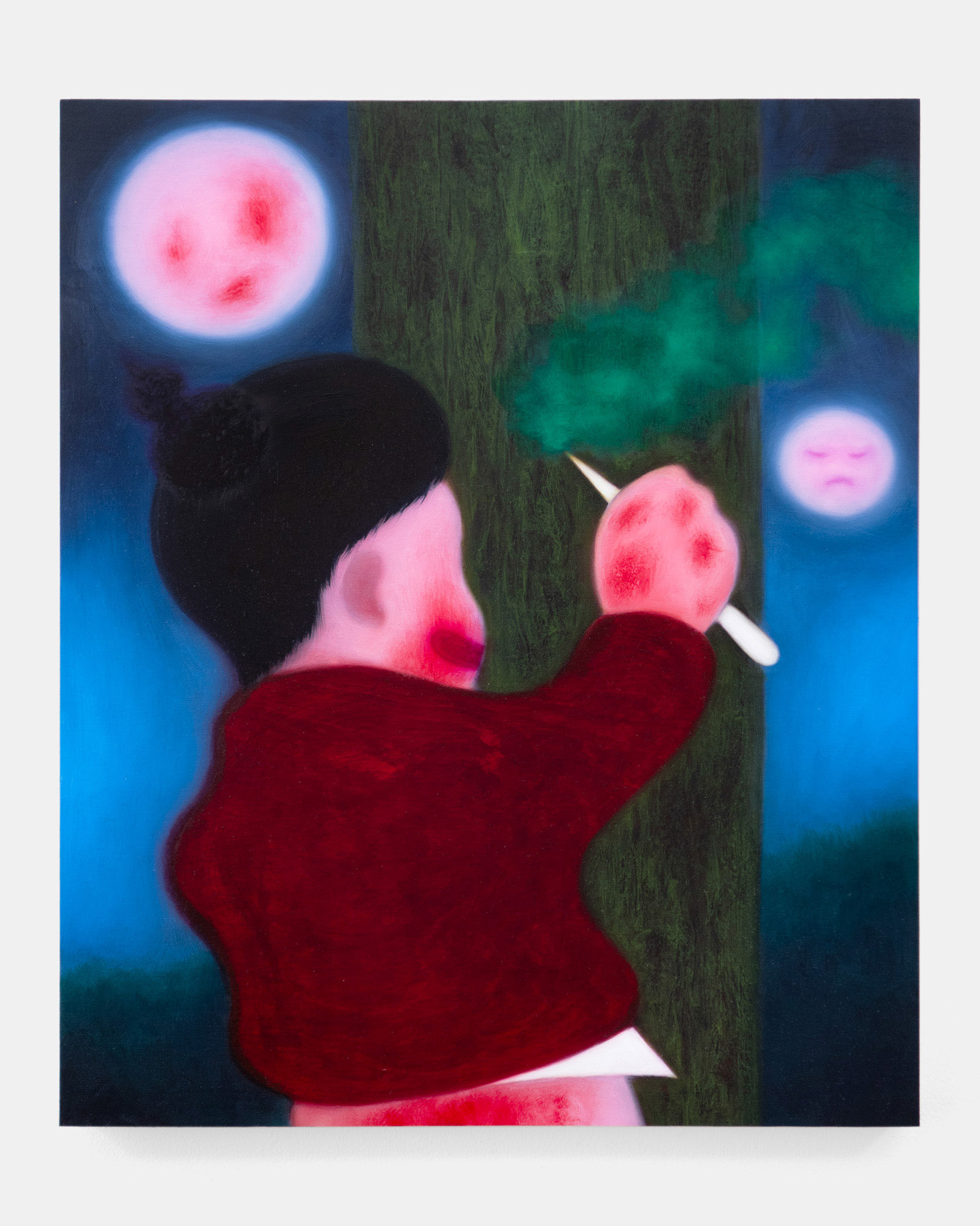 "The Divided Self", 2026, oil on wood panel, 24x20 inches