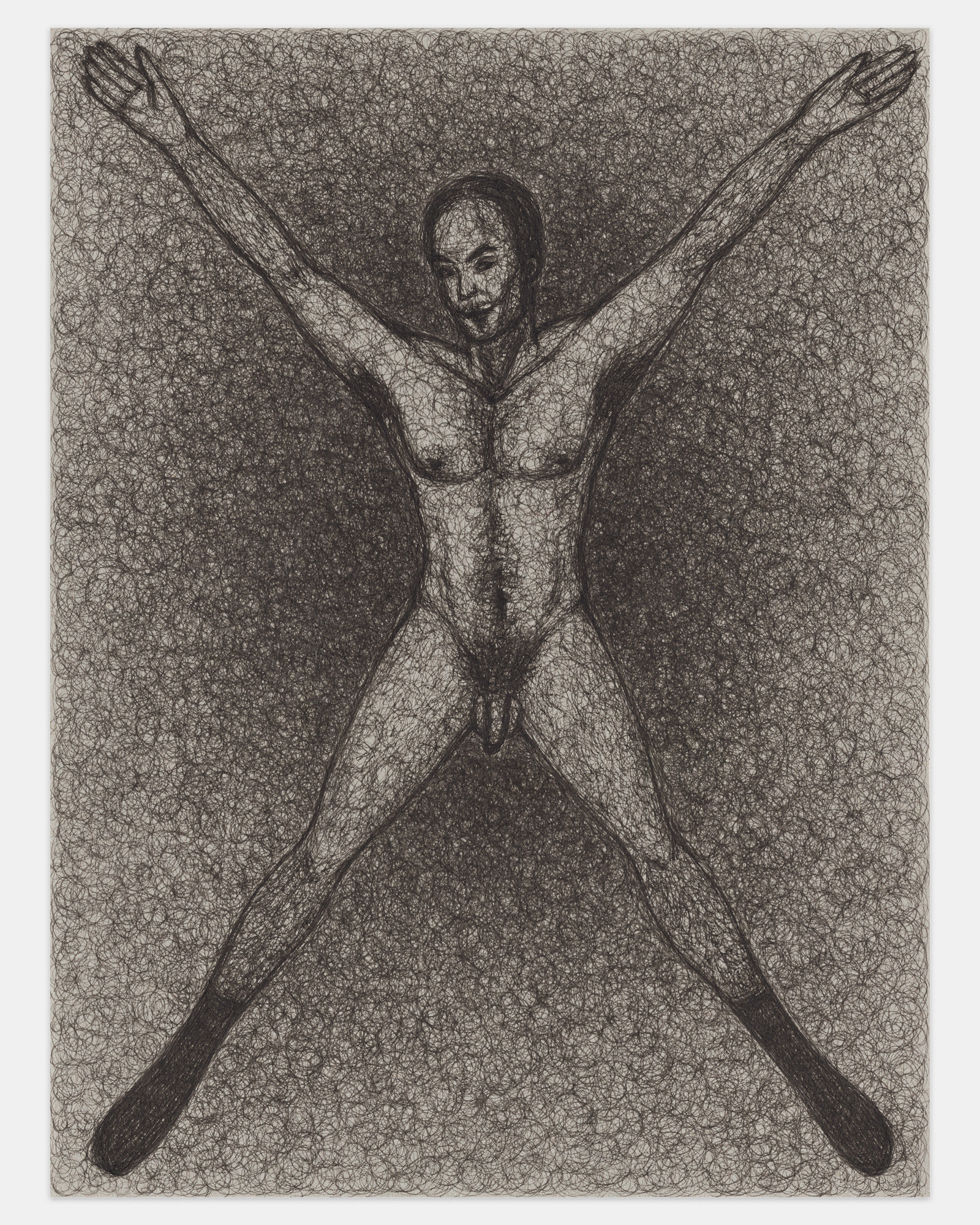 "N (From Memory)" II, 2023, ink on paper, 12x9 inches