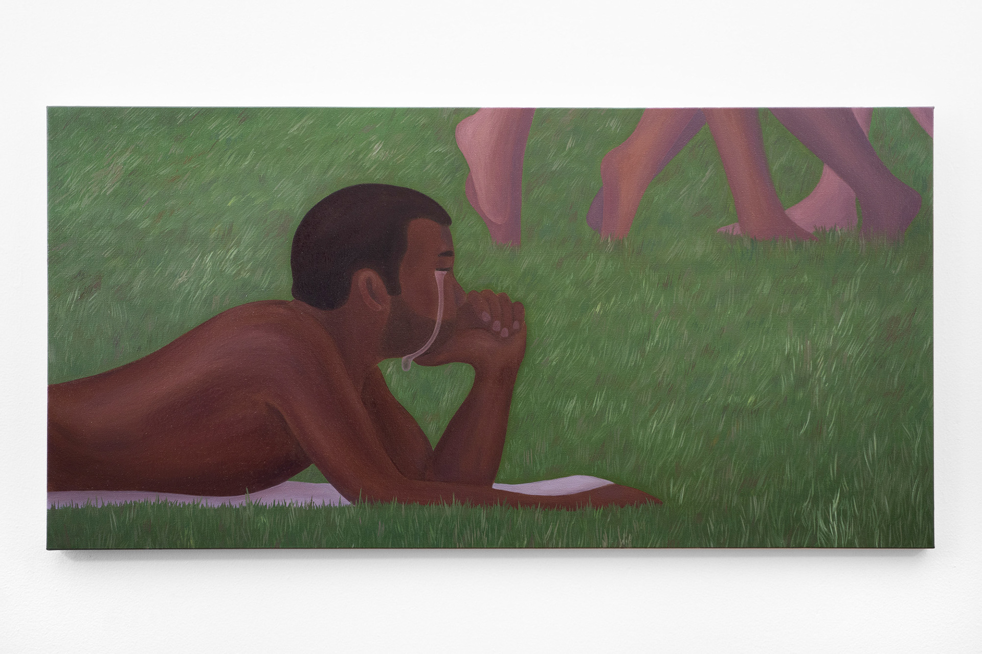 "Happiness of an Outsider", 2021, oil on canvas, 18x36 inches