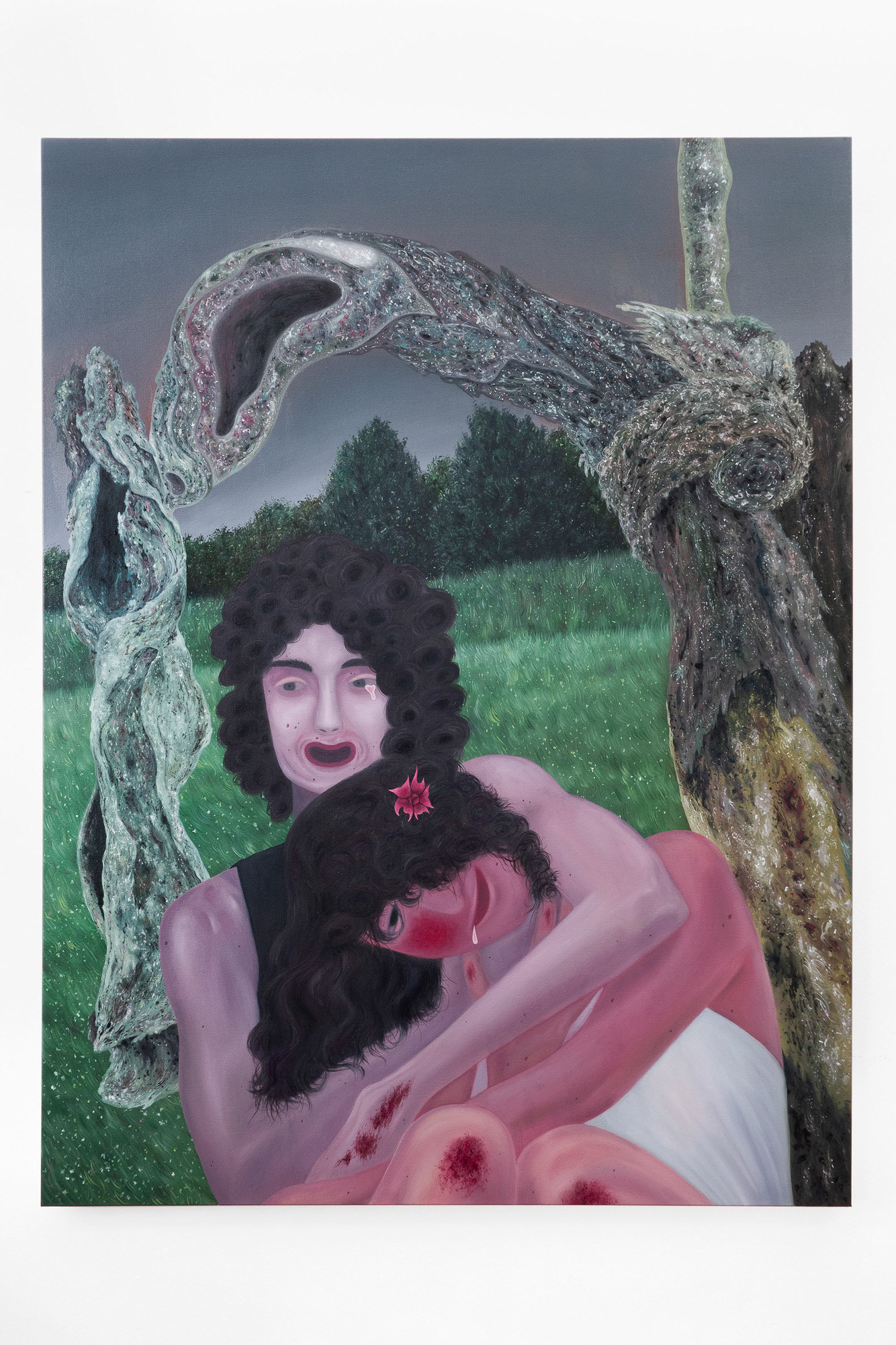 "Tell Me Sweet Little Lies", 2022, oil on canvas, 36x48 inches