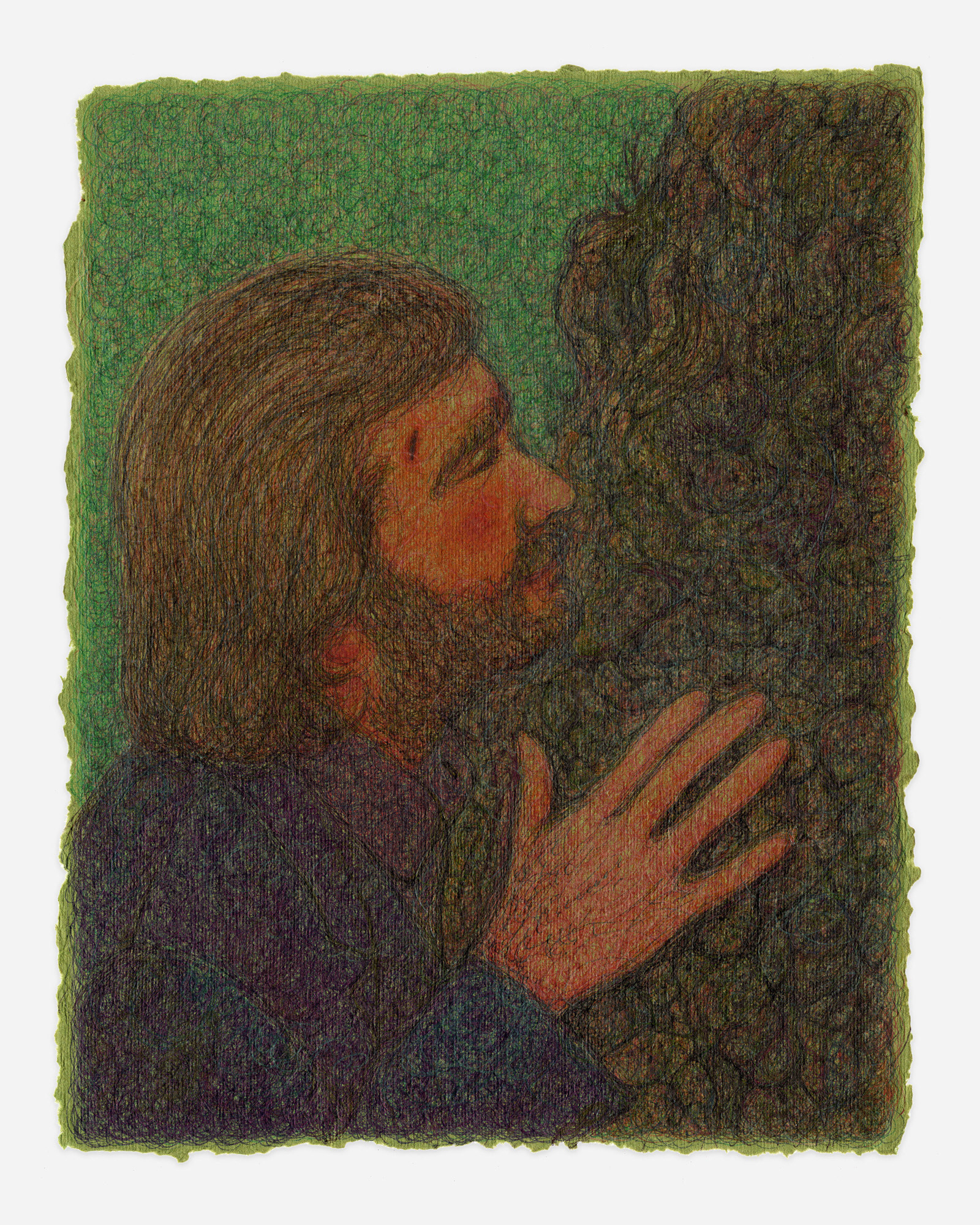 "You Don't Have to Say You Love Me", 2024, ink on paper, 11x8.75 inches