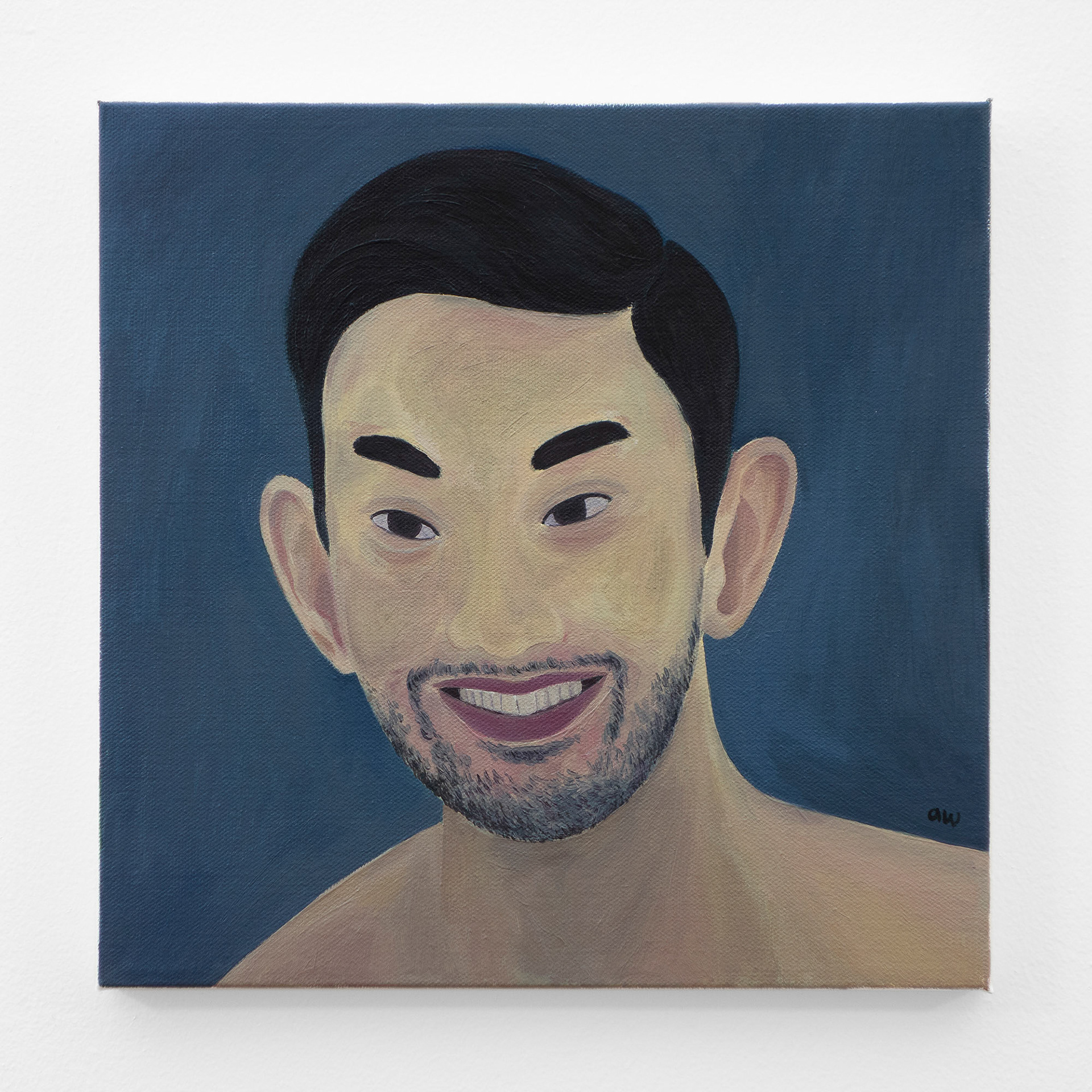 "Finish What You Start", 2019, oil on canvas, 12x12 inches