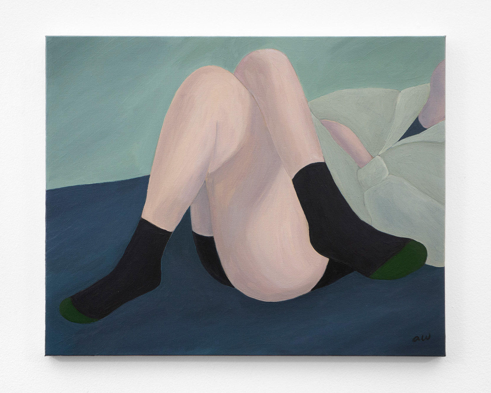 "Gotta Get Up", 2019, oil on canvas, 16x20 inches