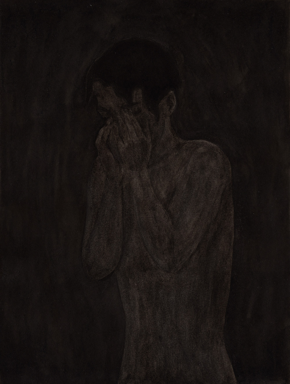 "Despair", 2020, ink on paper, 9x12 inches