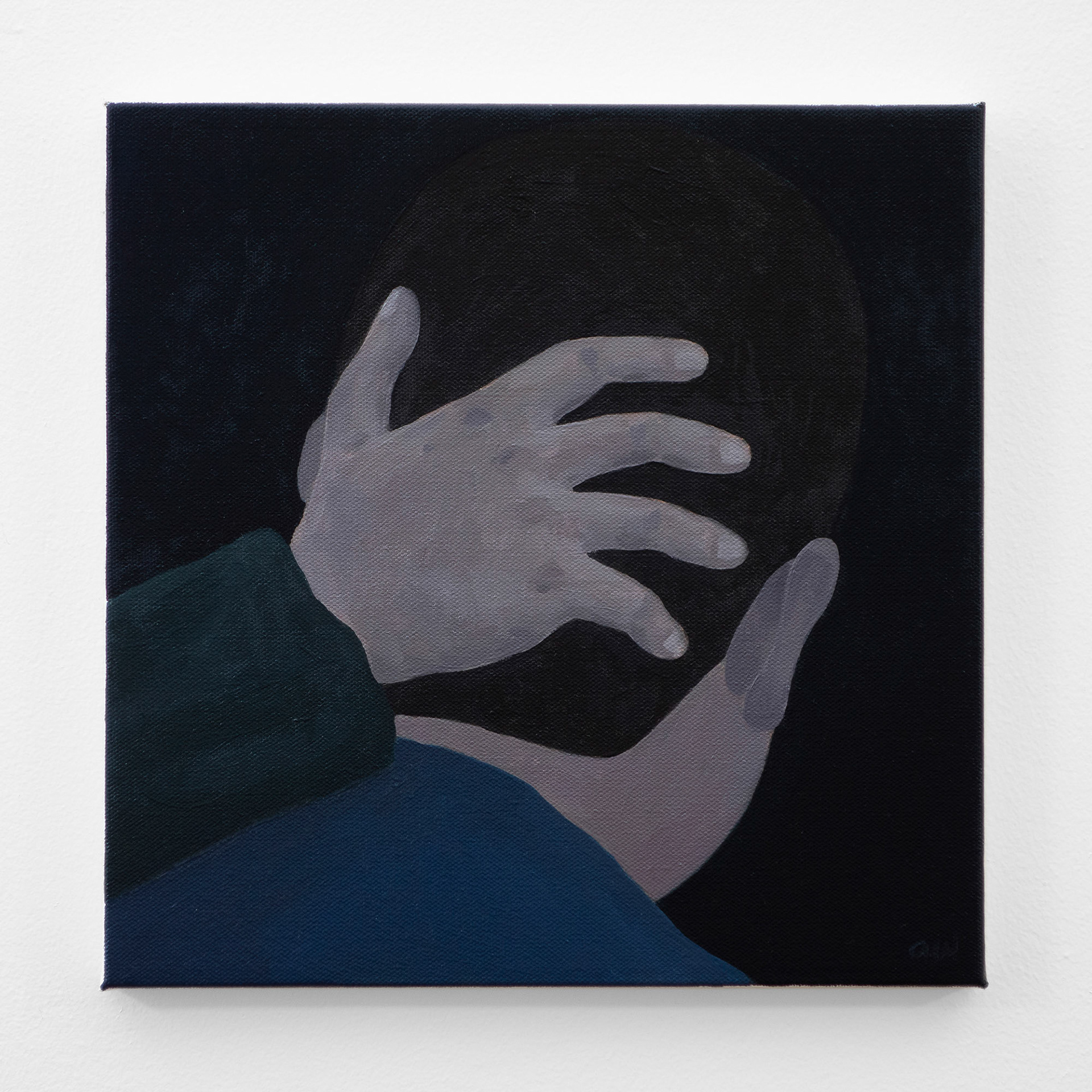 "Don't Let Yourself Be Heard Next Time", 2020, oil on canvas, 12x12 inches