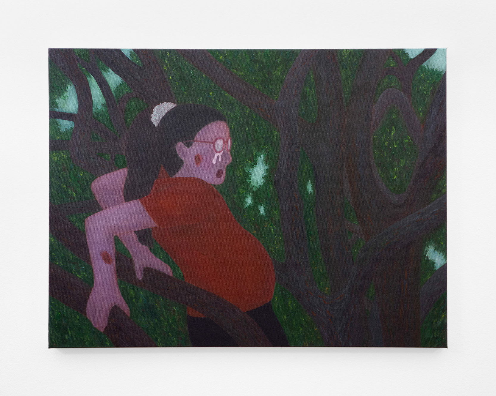 "Please Don't Look for Me", 2021, oil on canvas, 18x24 inches