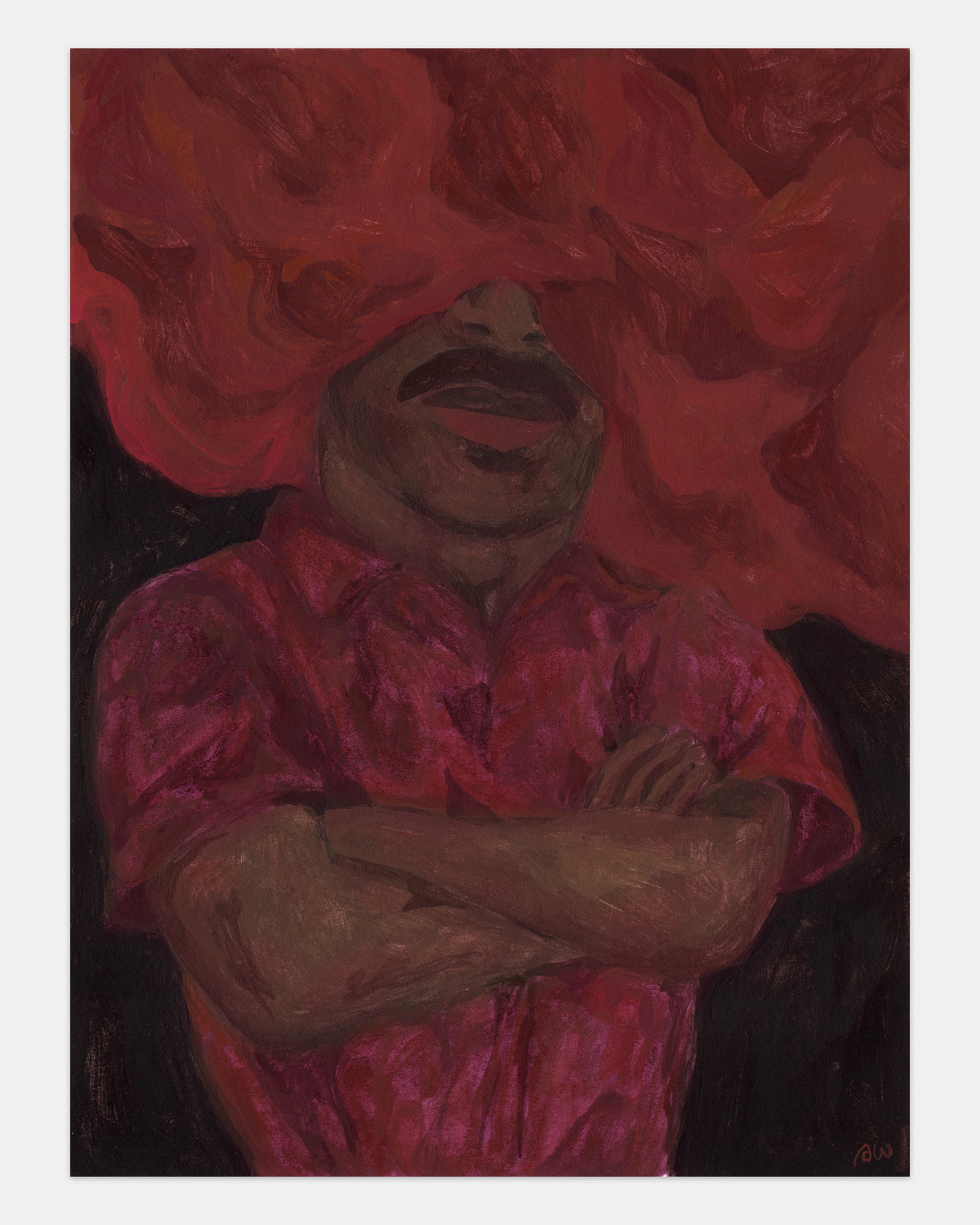 "Red Dream", 2020, watercolor on paper, 12x9 inches