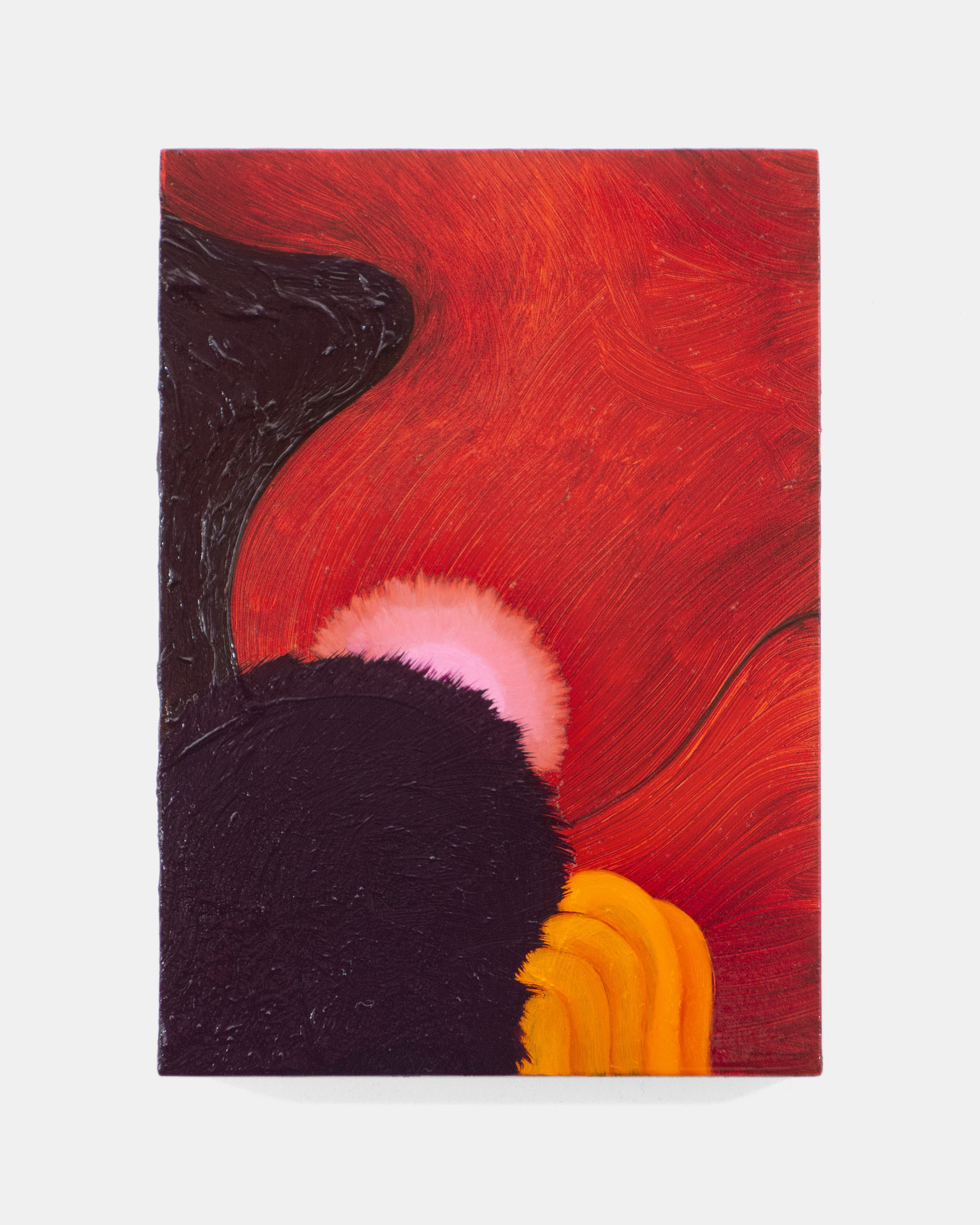 "The Mother and the Whore", 2025, oil on wood panel, 7x5 inches