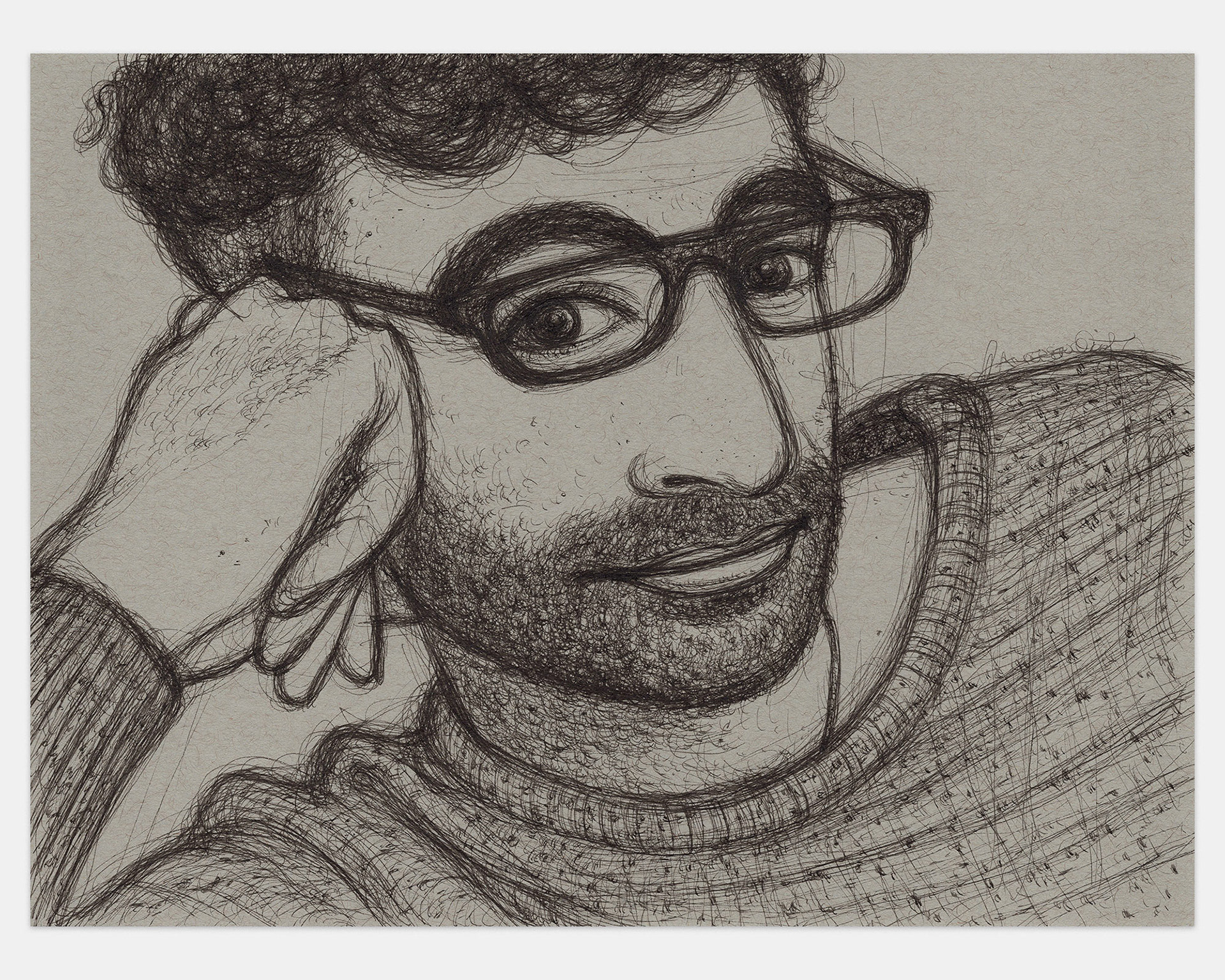 "Laurence", 2021, ink on paper, 9x12 inches
