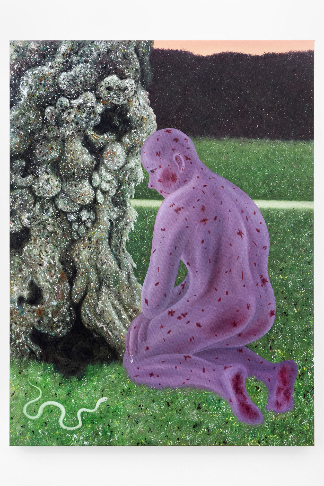 "Please Send Me a Sign", 2022, oil on canvas, 30x40 inches