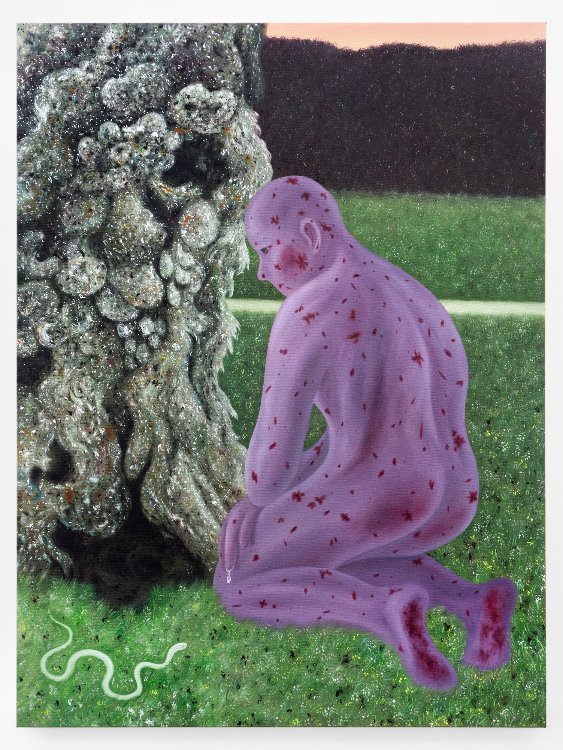 "Please Send Me a Sign", 2022, oil on canvas, 40x30 inches