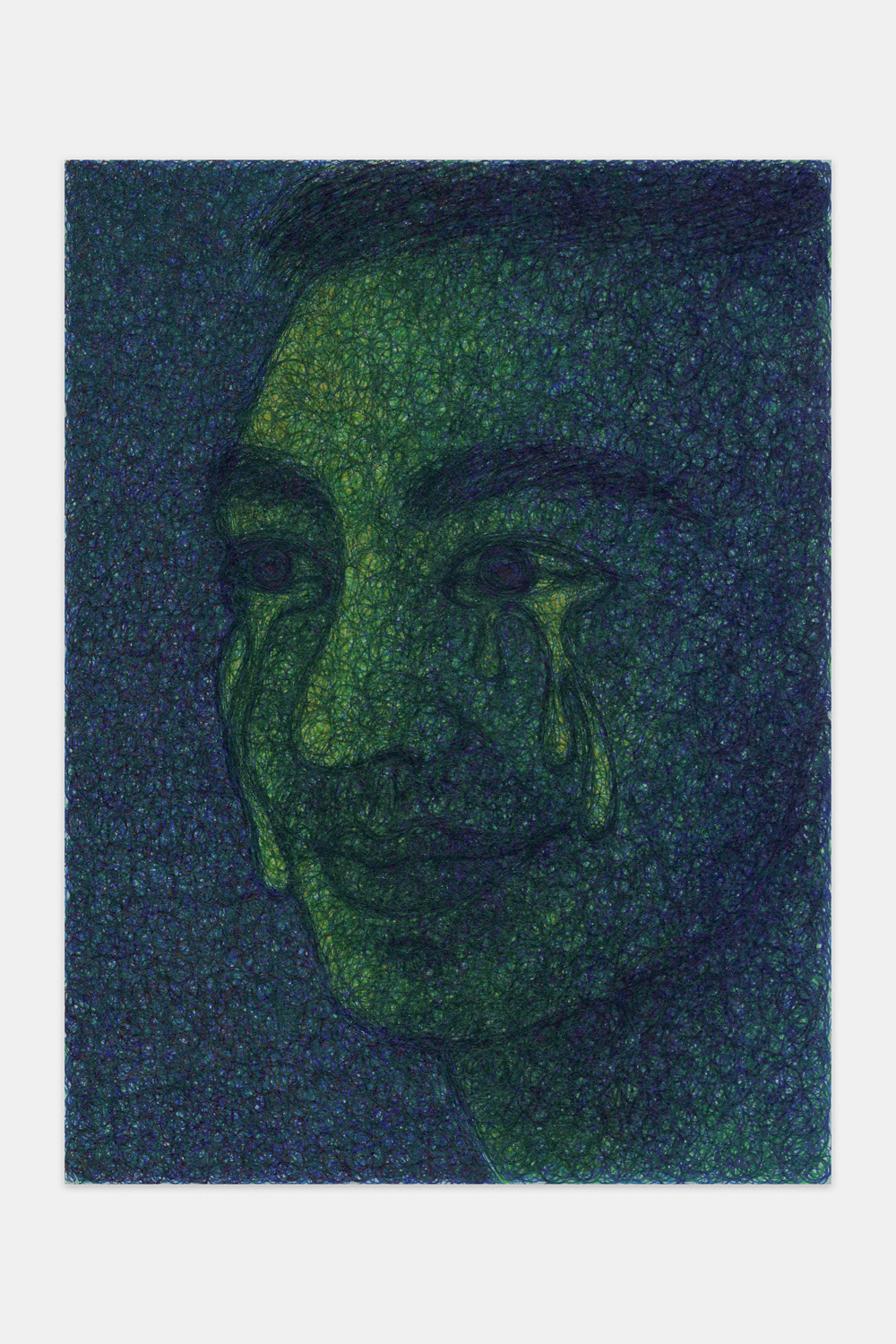 "Crying at Films", 2023, ink on paper, 6x8 inches