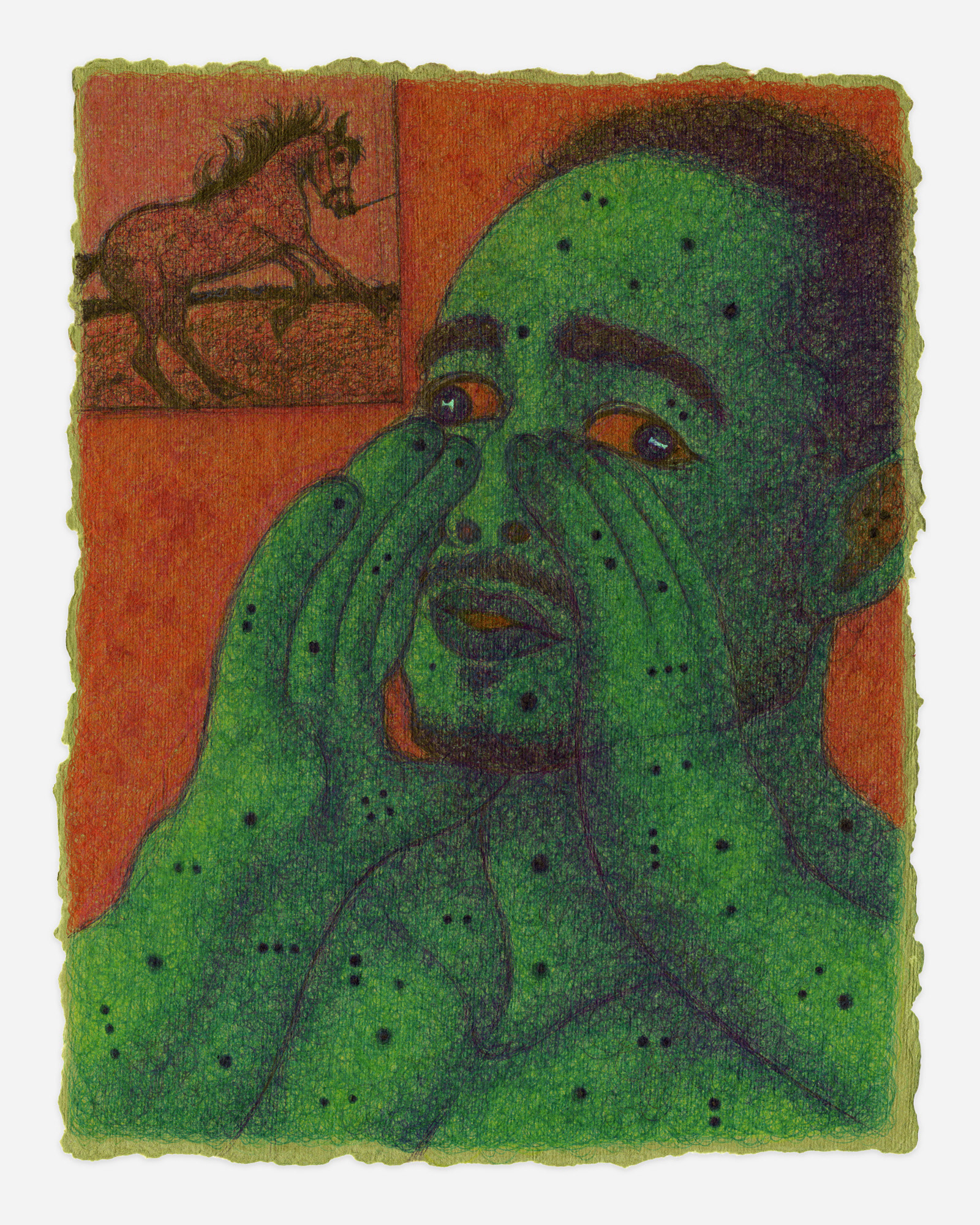 "No Return, No Return", 2026, ink on paper, 11.25x8.75 inches
