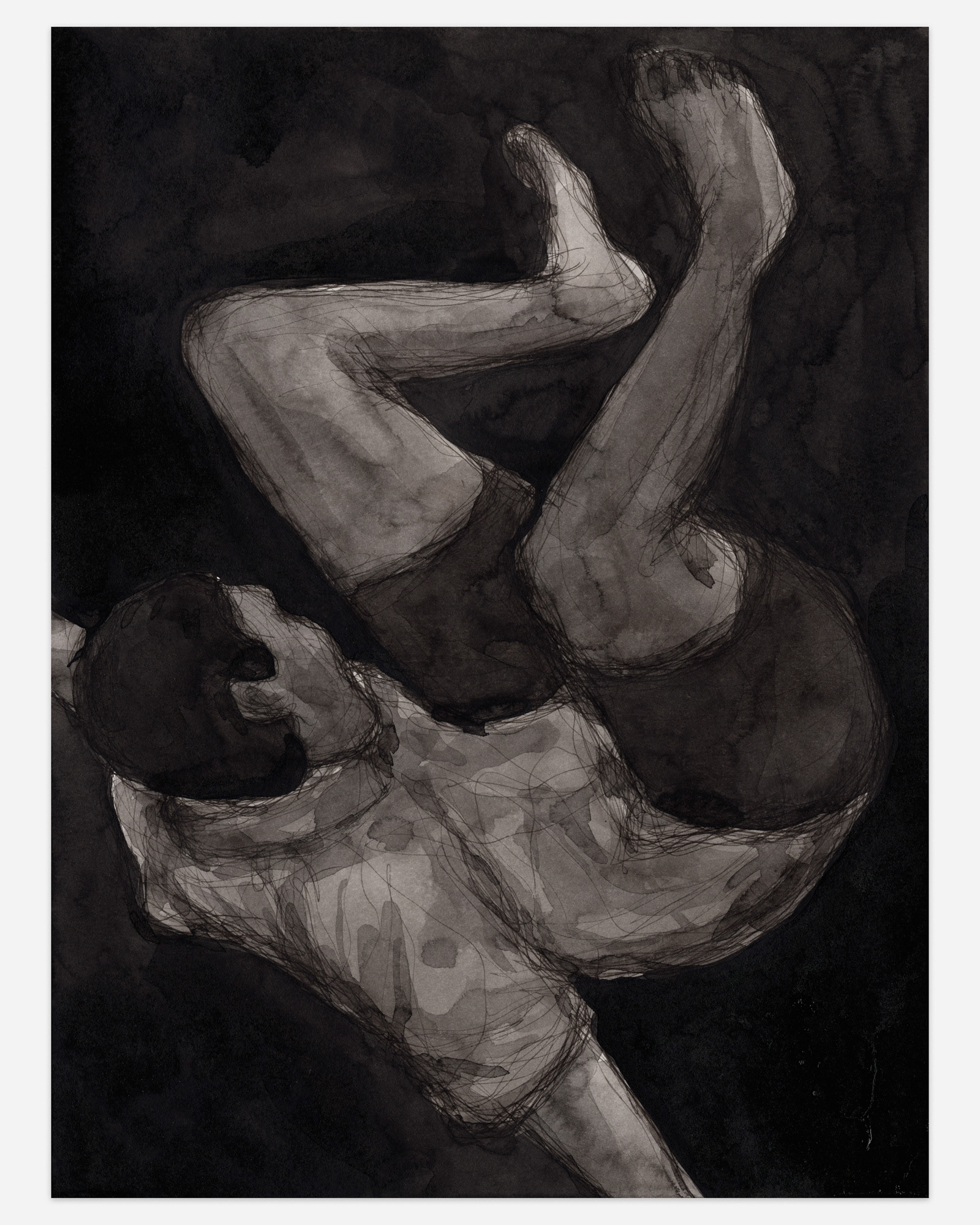 "Halcyon Days", 2021, ink on paper, 12x9 inches