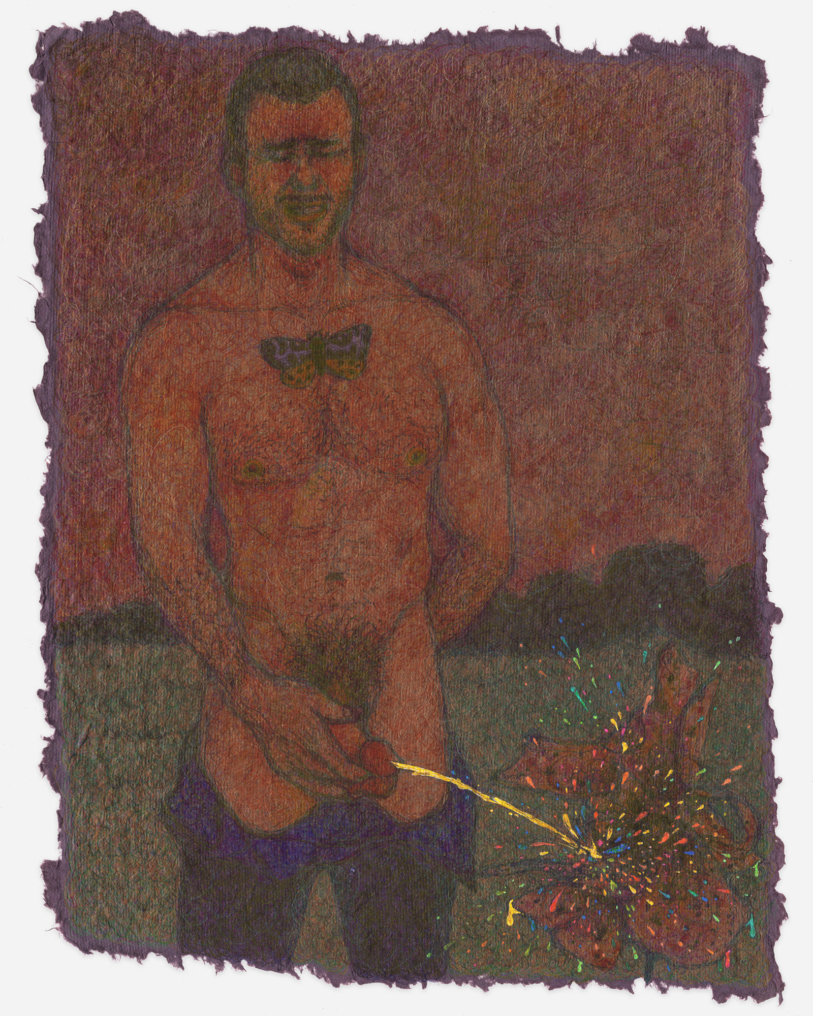 "Do That to Me One More Time", 2024, ink on paper, 11.5x9 inches