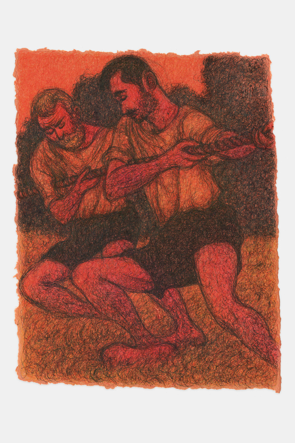 "An Unwinnable Battle", 2024, ink on paper, 9x11.5 inches