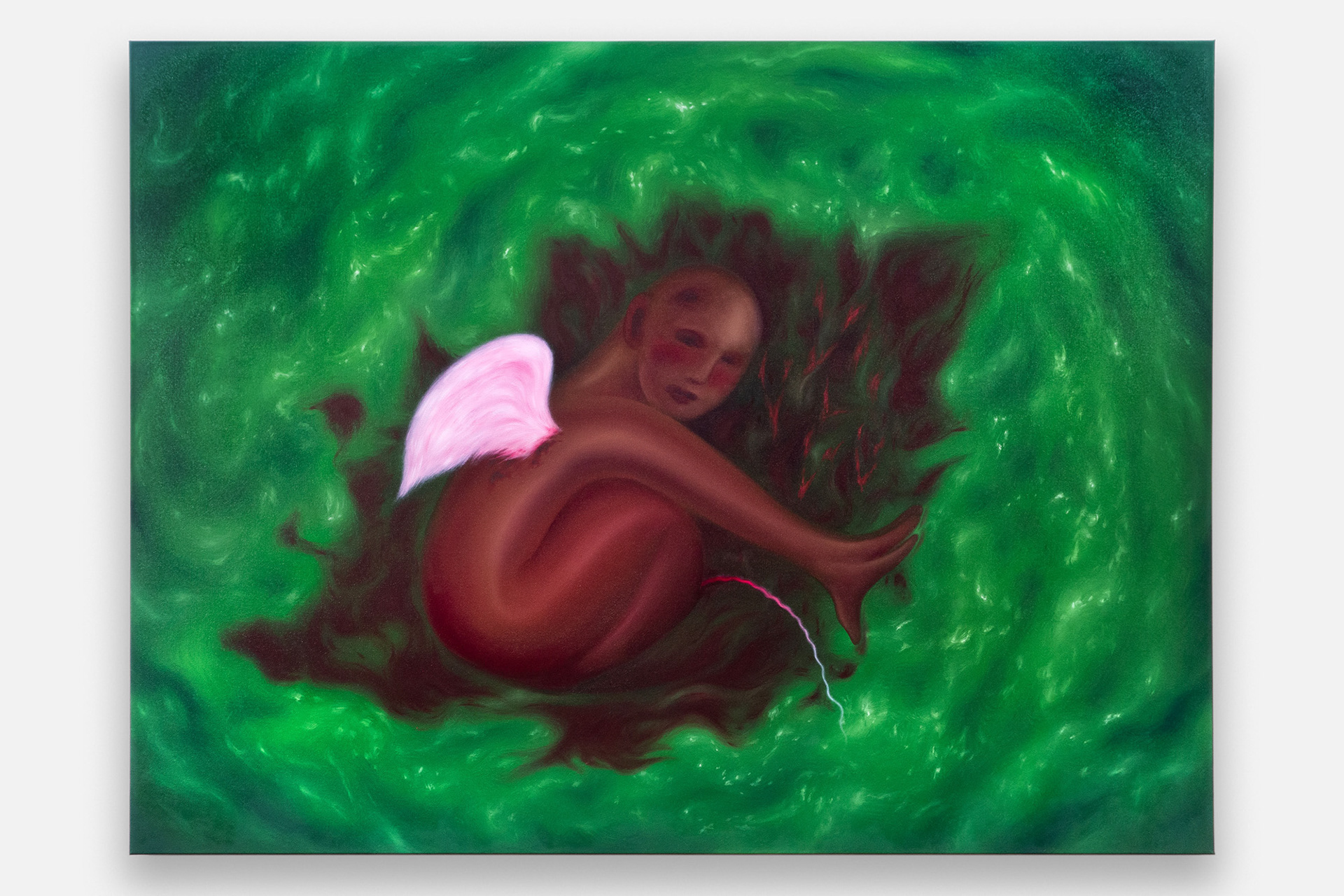 "A Place To Hide", 2023, oil on canvas, 36x48 inches