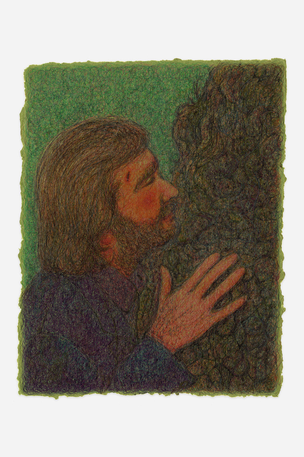 "You Don't Have to Say You Love Me", 2024, ink on paper, 11x8.75 inches