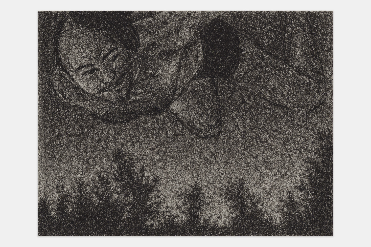 "Sweet Dreams", 2024, ink on paper, 9x12 inches