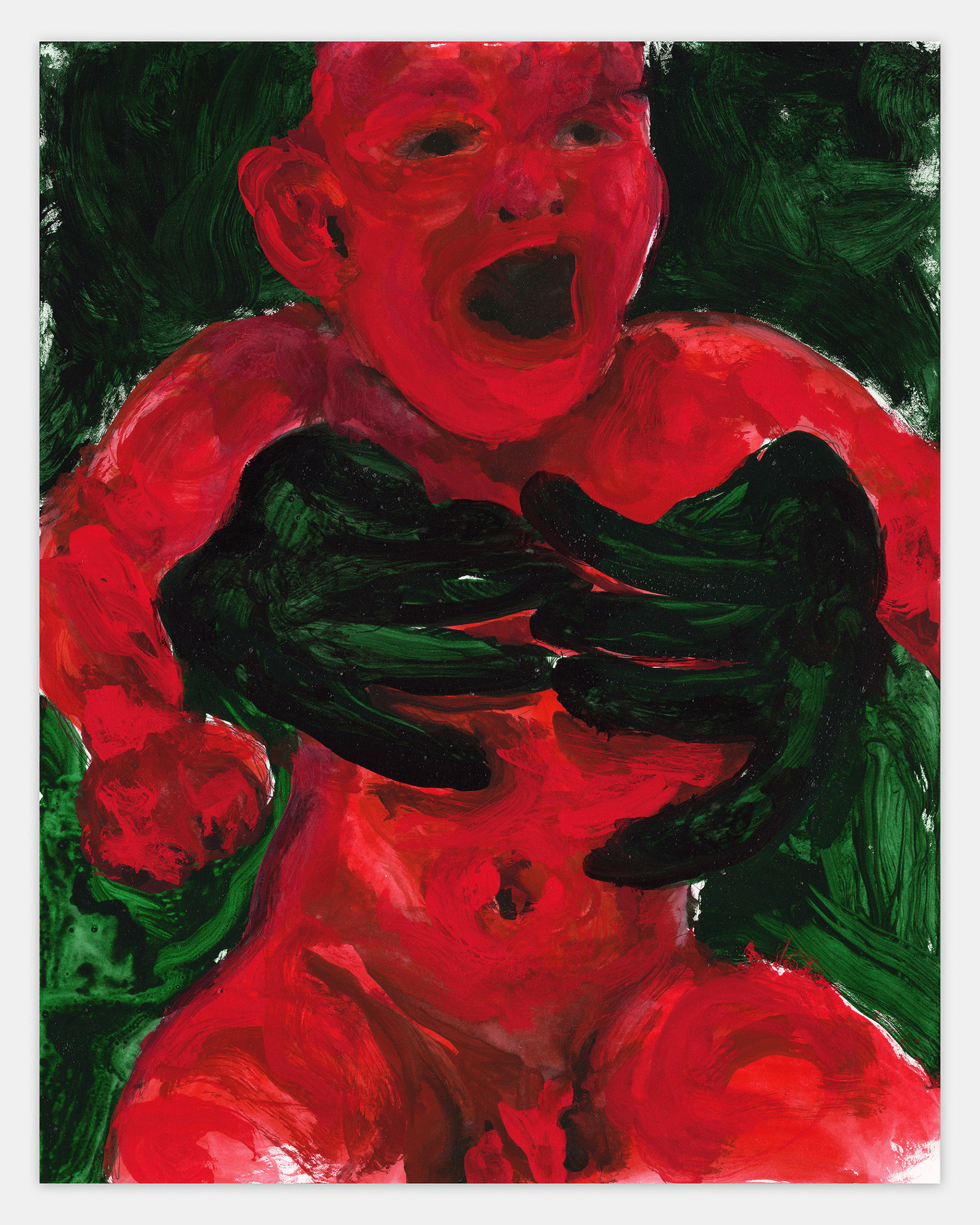 "Devil Boy" I, 2023, watercolor and gouache on paper, 14x11 inches