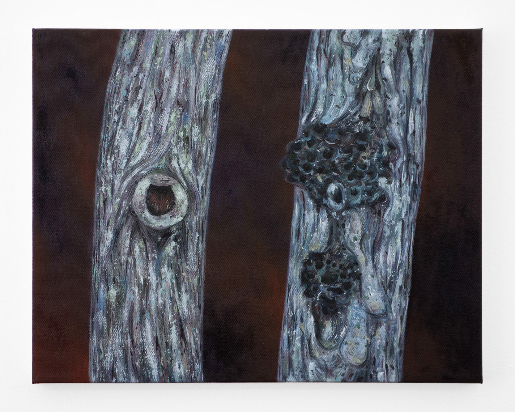 "Just Think I'm Dead", 2021, oil on canvas, 14x18 inches