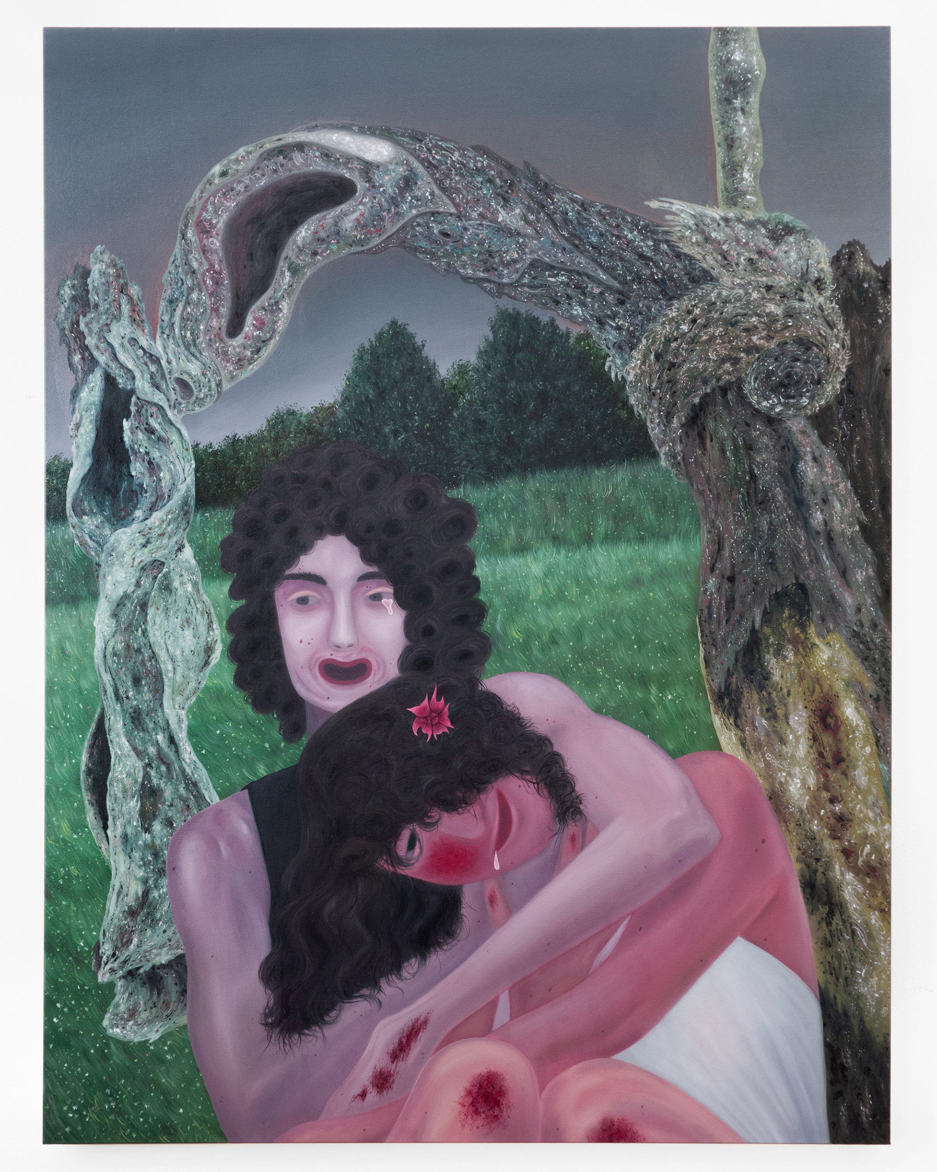 "Tell Me Sweet Little Lies", 2022, oil on canvas, 48x36 inches