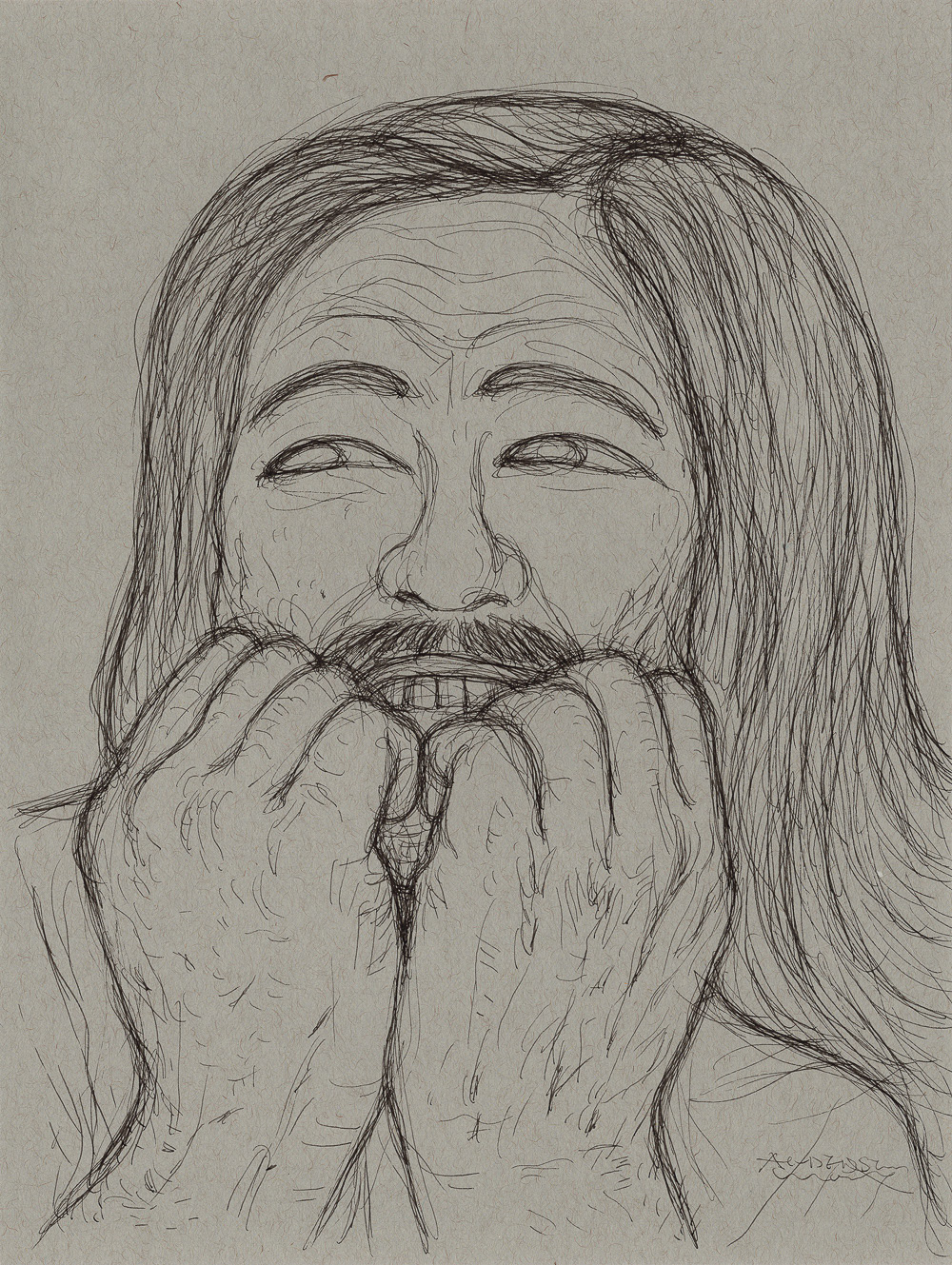 "Vagary", 2020, ink on paper, 9x12 inches