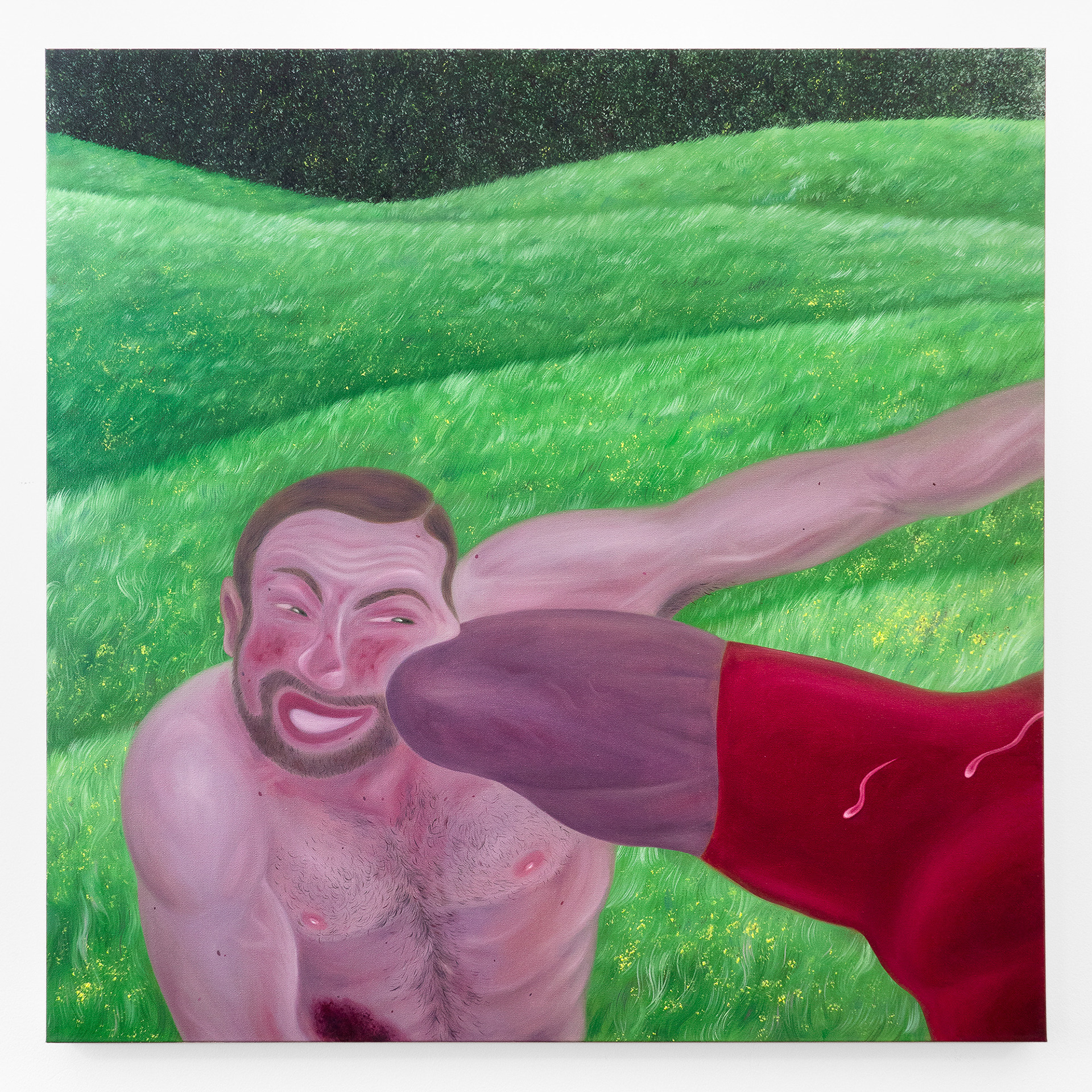 "We Are All Fools", 2022, oil on canvas, 36x36 inches
