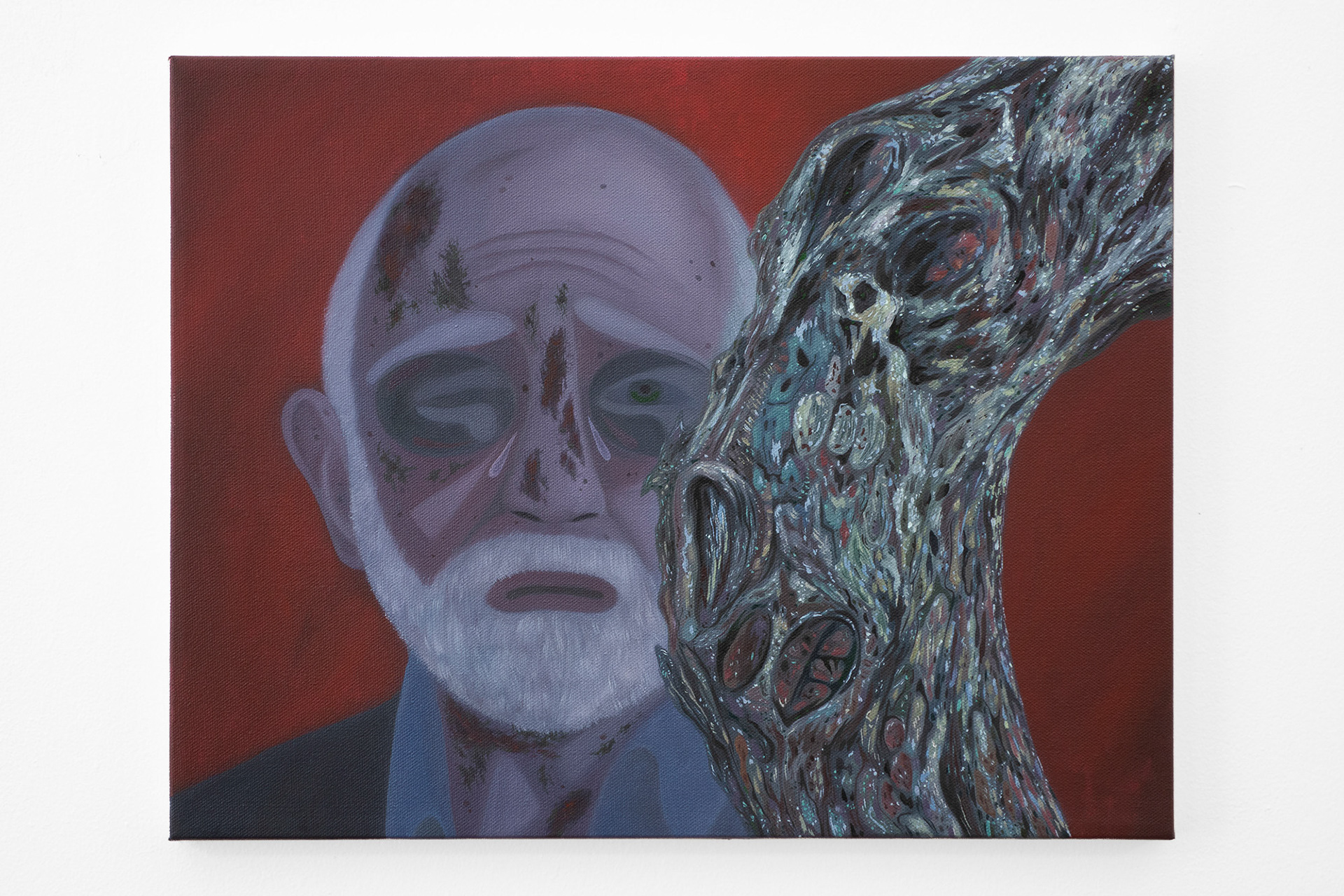 "Why Do We See Each Other", 2021, oil on canvas, 14x18 inches