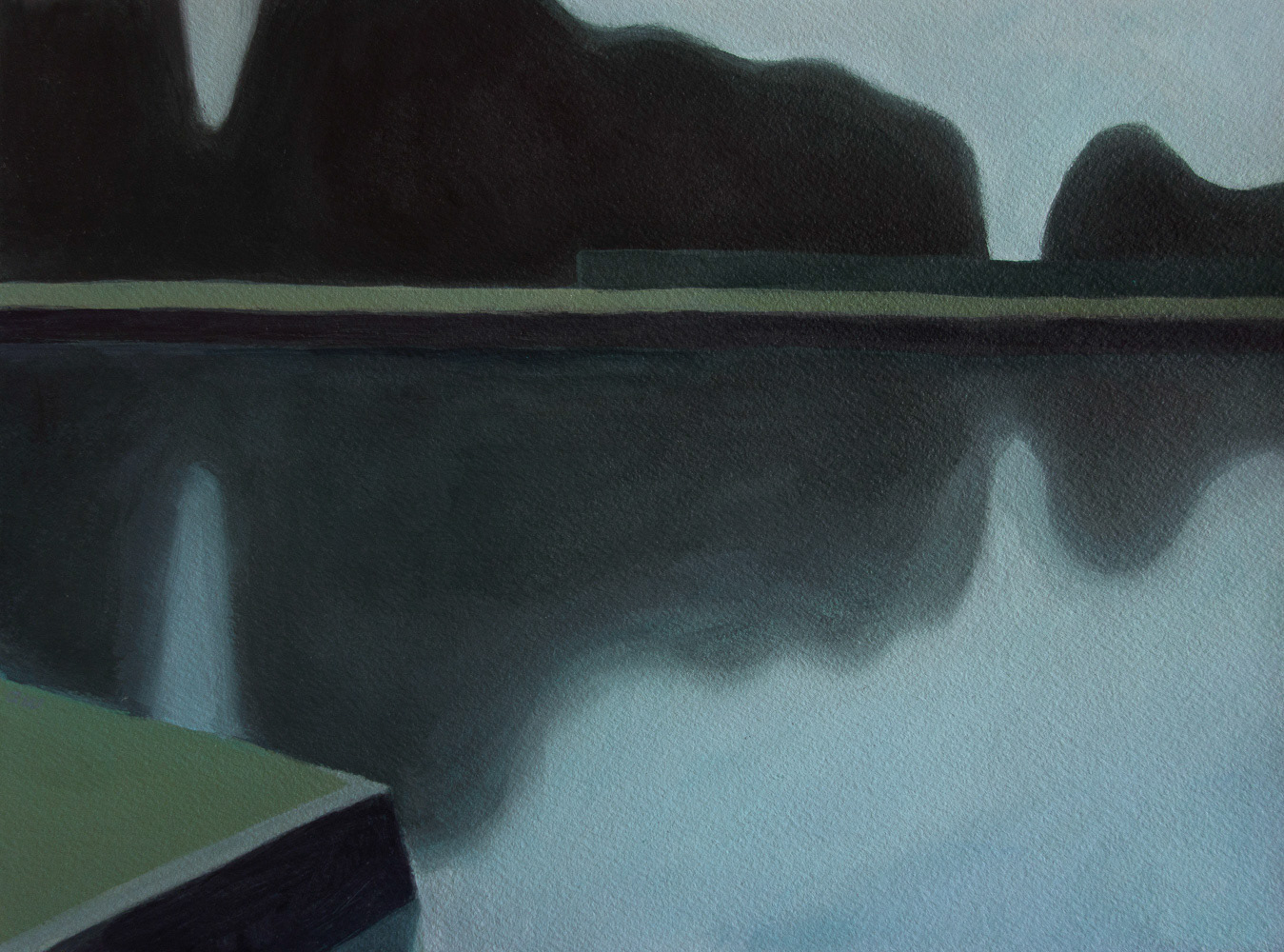 "Lost Time", 2020, acrylic on paper, 9x12 inches
