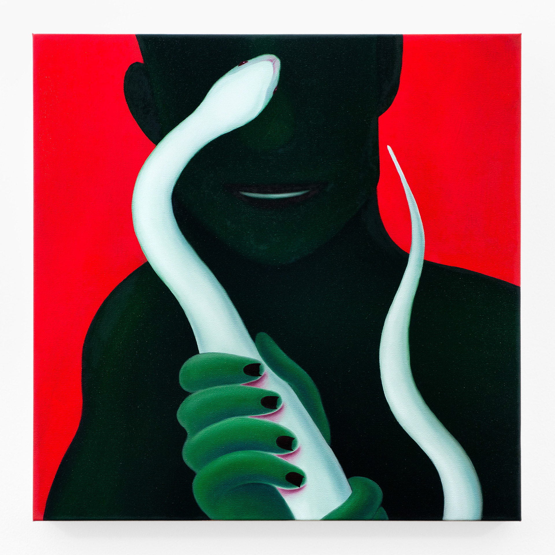 "Deception Indicated", 2022, oil on canvas, 20x20 inches