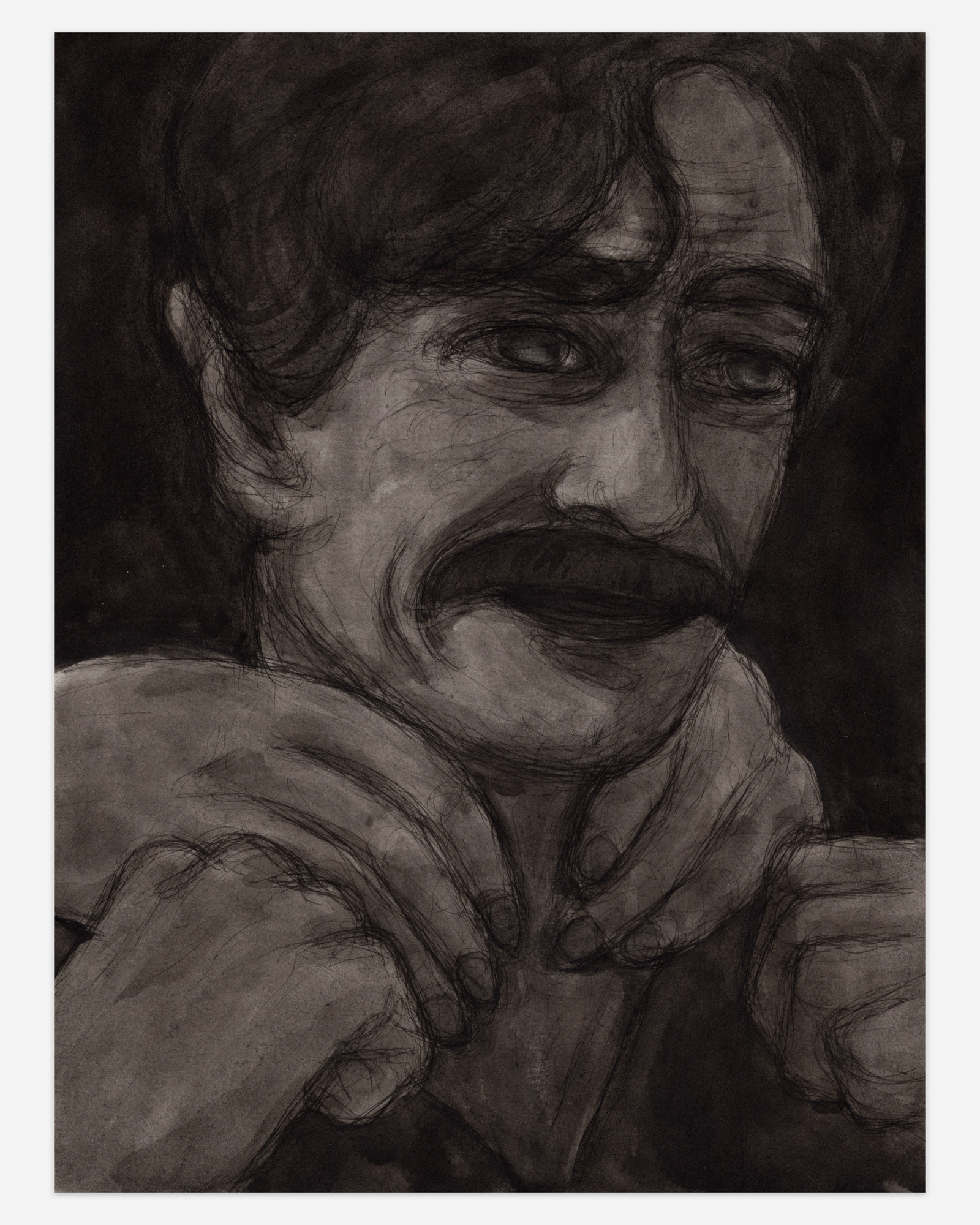 "Incredulous", 2021, ink on paper, 12x9 inches