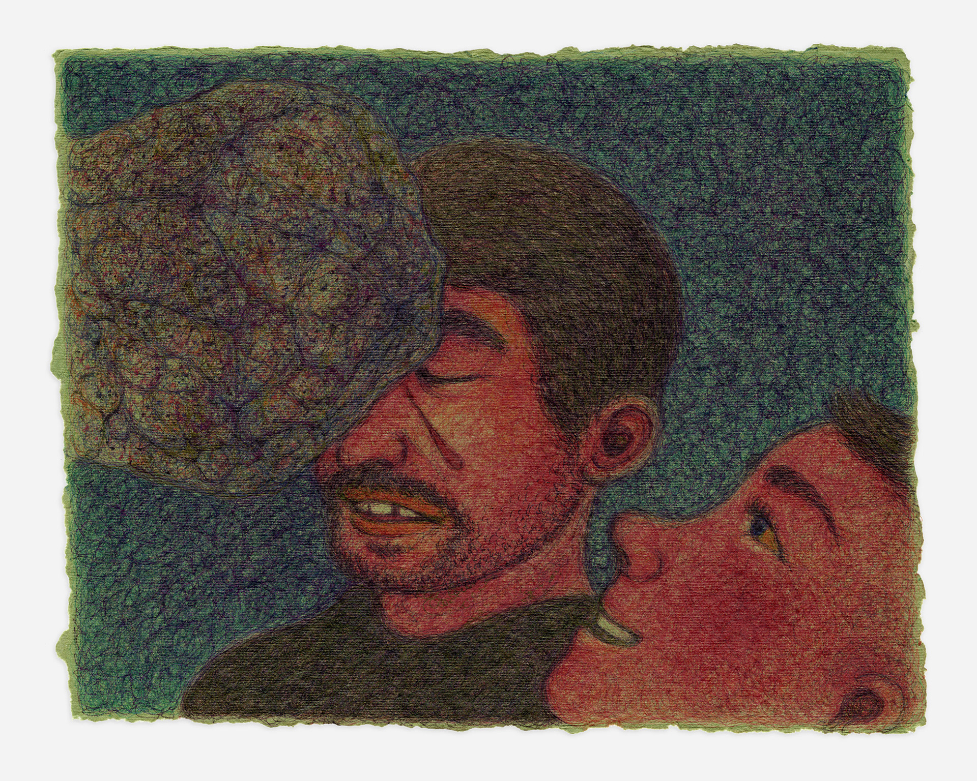 "A Game That We Play in Vain", 2024, ink on paper, 8.75x11 inches