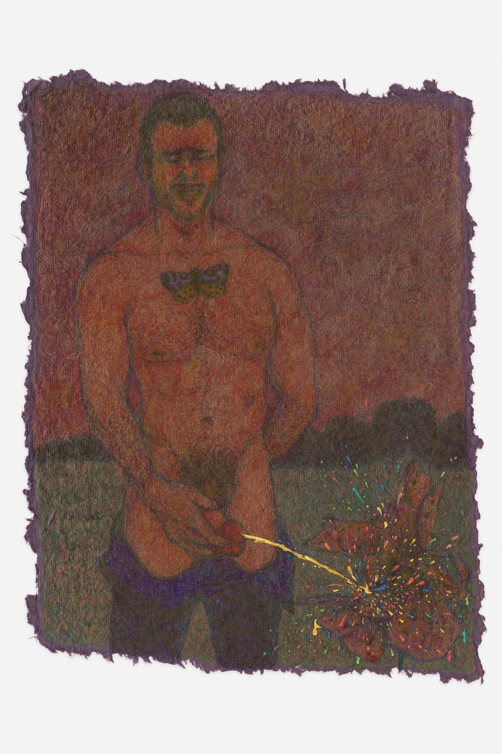 "Do That to Me One More Time", 2024, ink on paper, 11.5x9 inches