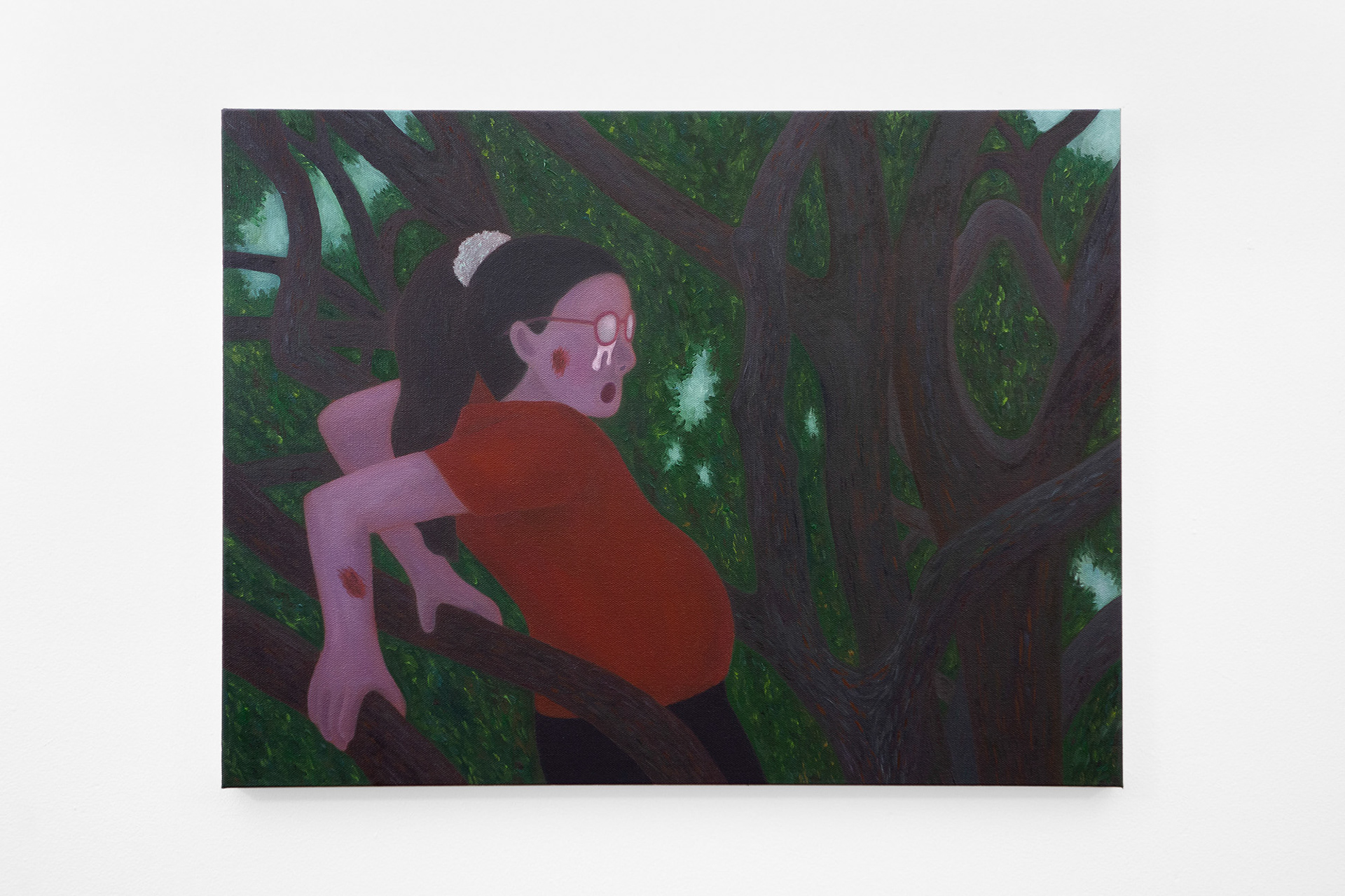 "Please Don't Look for Me", 2021, oil on canvas, 18x24 inches