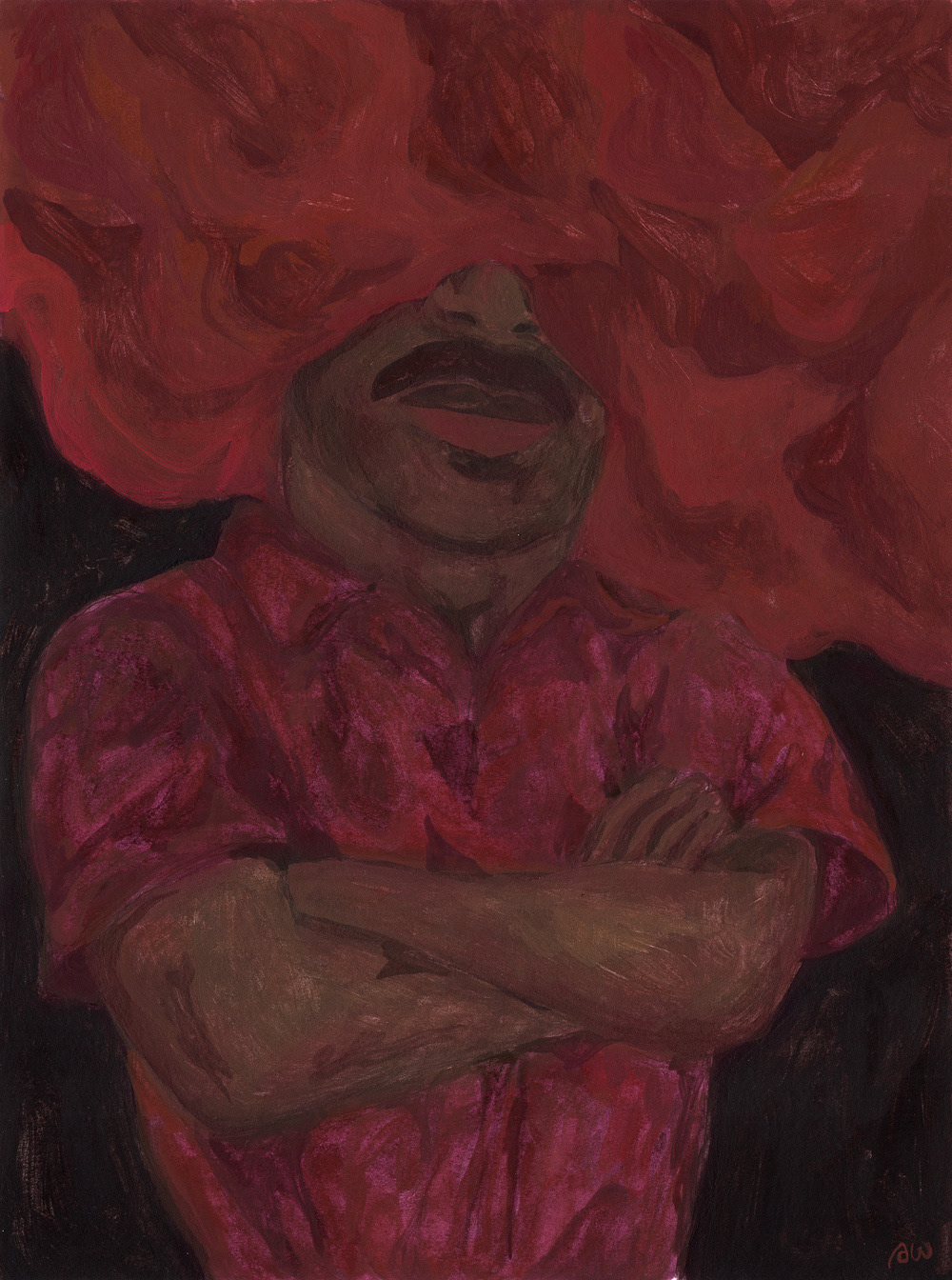 "Red Dream", 2020, watercolor on paper, 9x12 inches