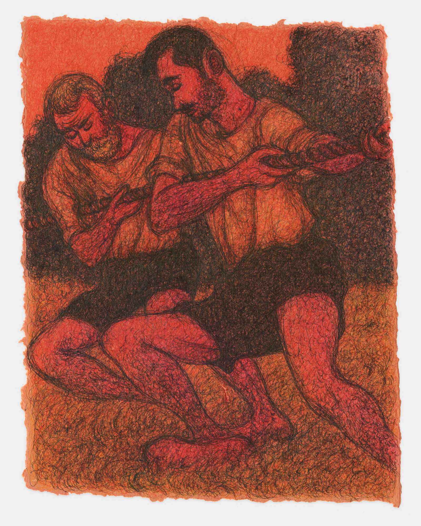 "An Unwinnable Battle", 2024, ink on paper, 11.5x9 inches