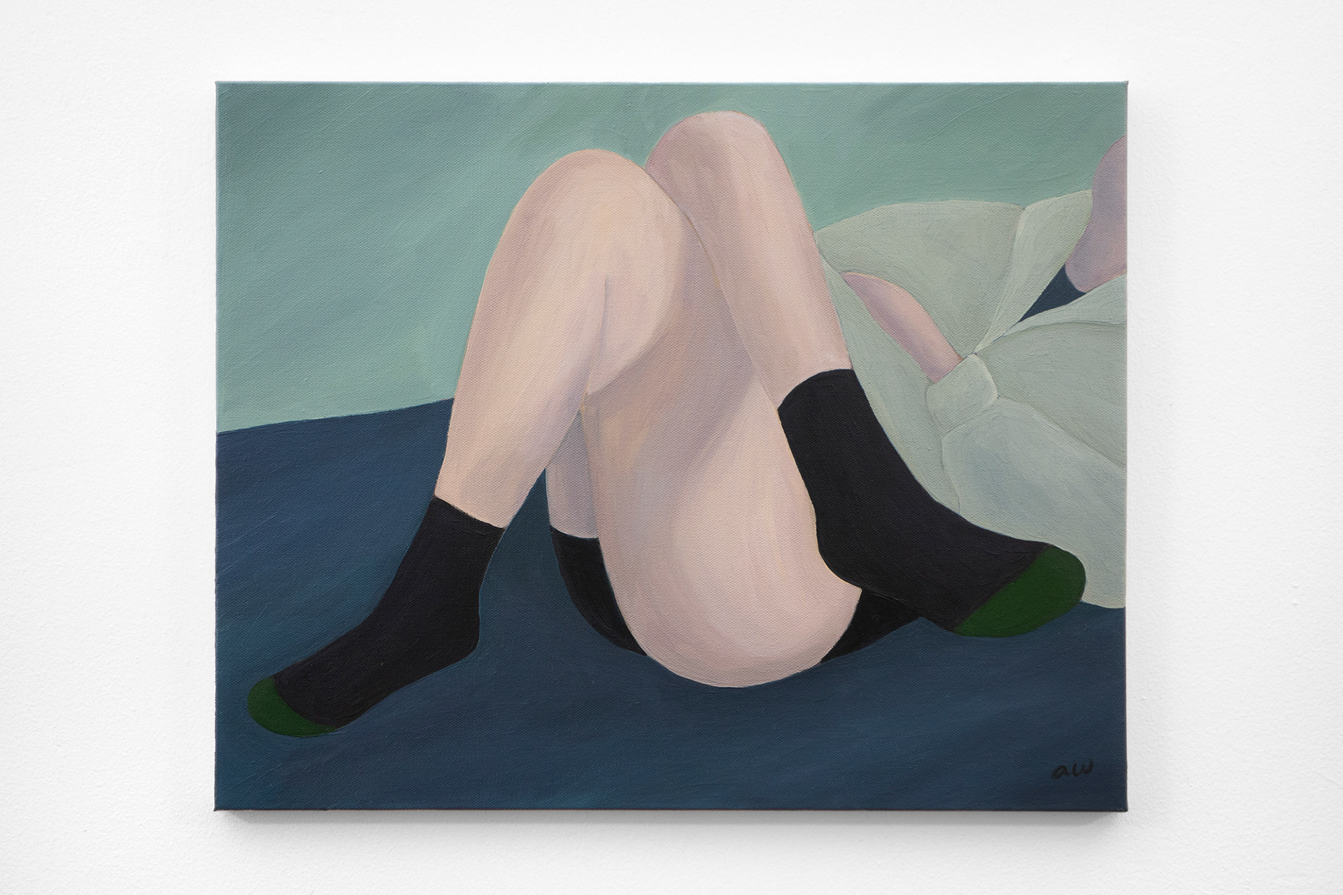 "Gotta Get Up", 2019, oil on canvas, 16x20 inches